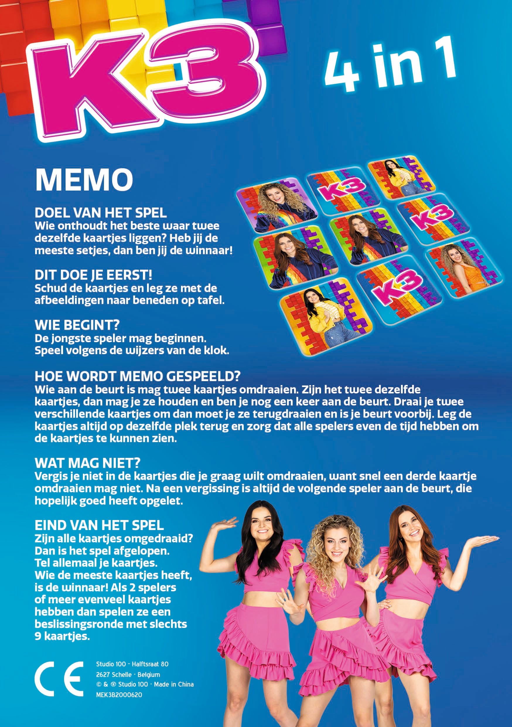 K3 Spel "Memo, domino, puzzel en lotto" – 4 in 1