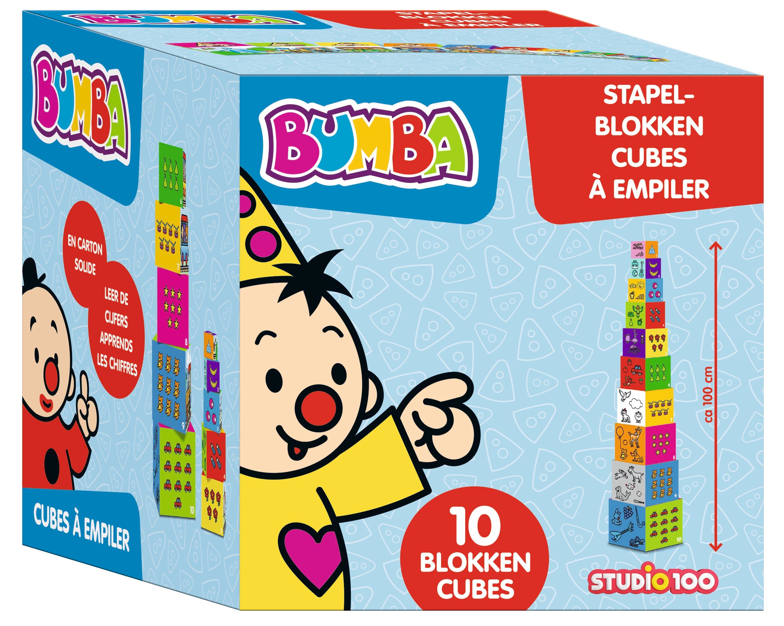 Bumba Stapelblokken "10 blokken in karton" – Totale hoogte 100 cm