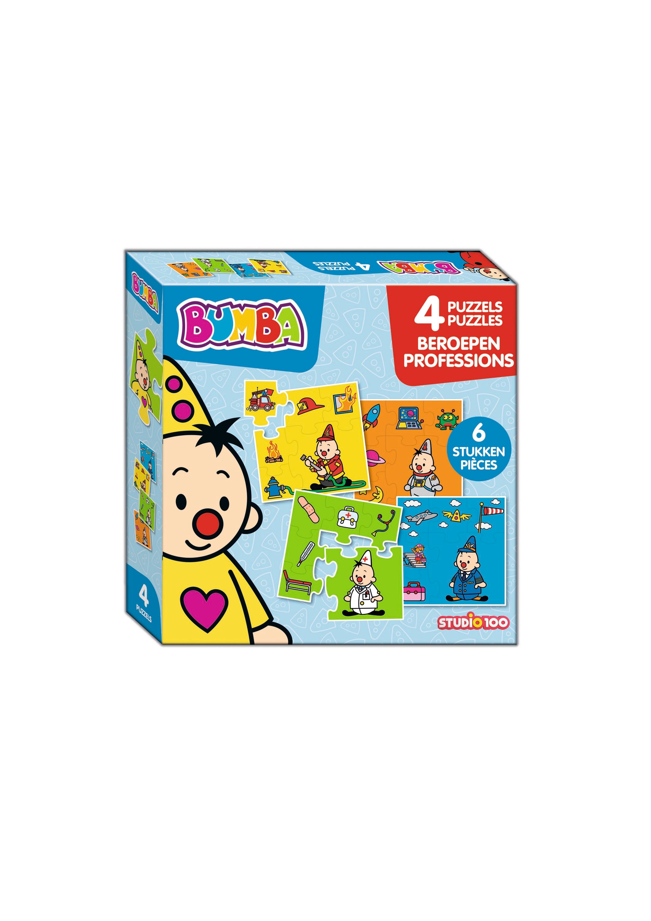 Bumba Puzzel 4 in 1 "Beroepen" – 4 x 6 stukken