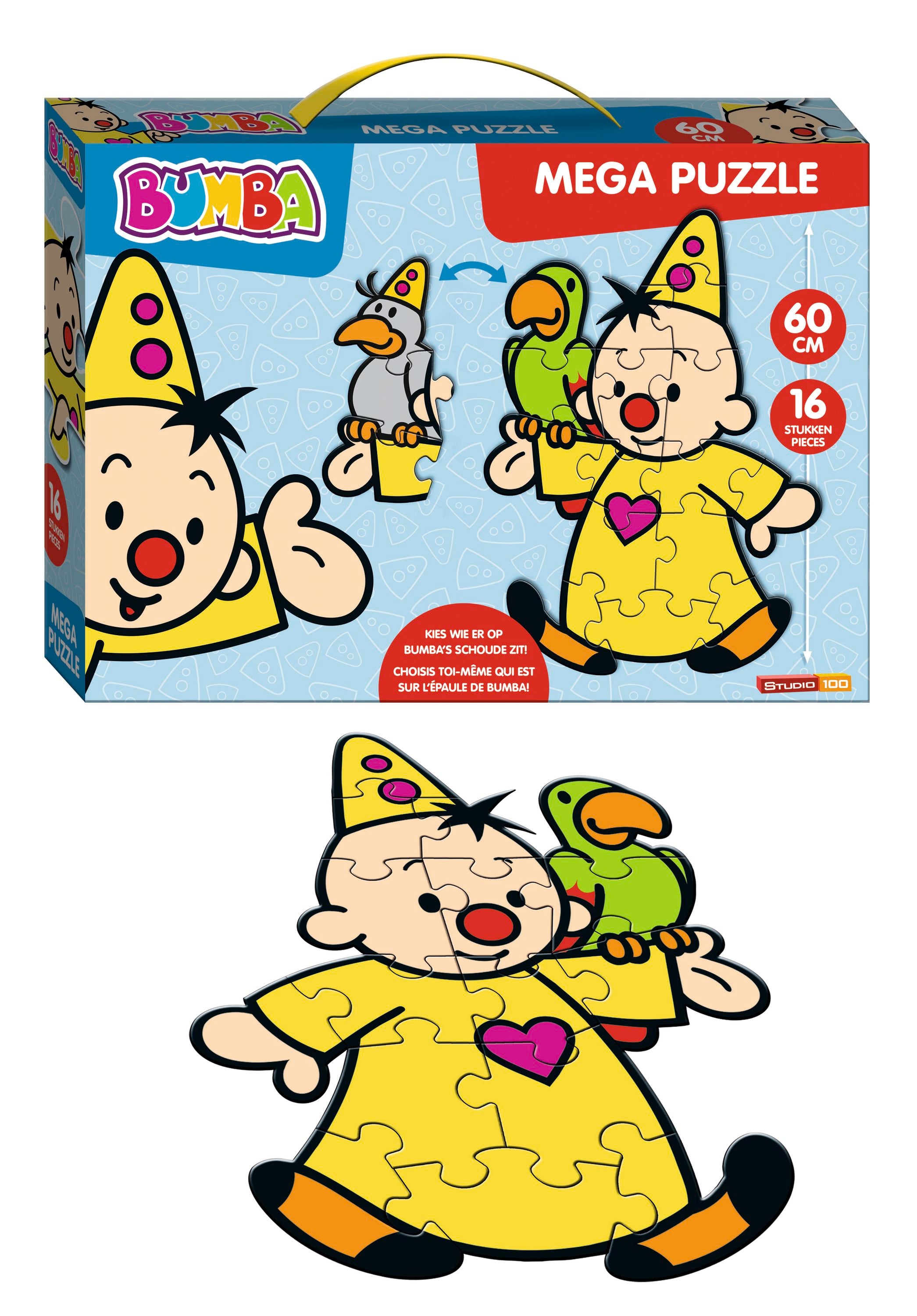 Bumba Mega vloerpuzzel "In koffertje" – 16 stukken – 60 cm