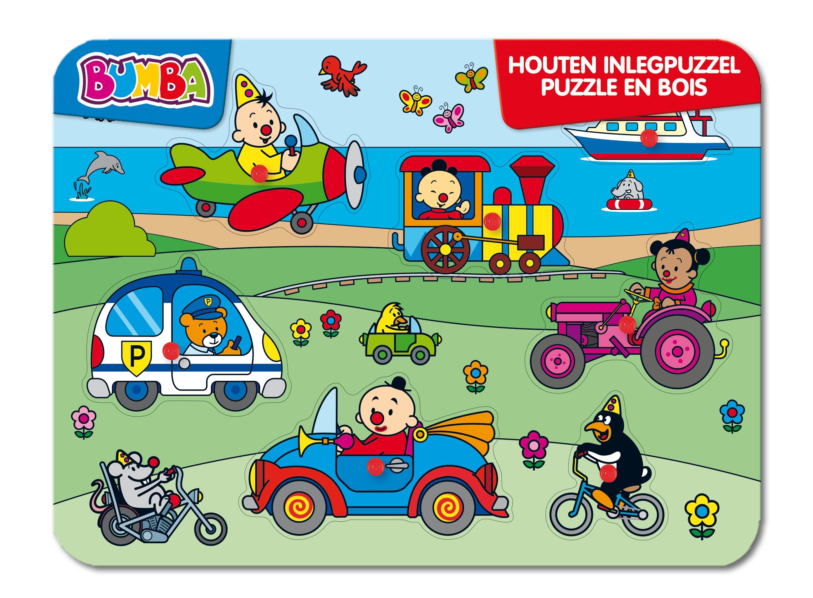 Bumba Houten inlegpuzzel "Voertuigen"