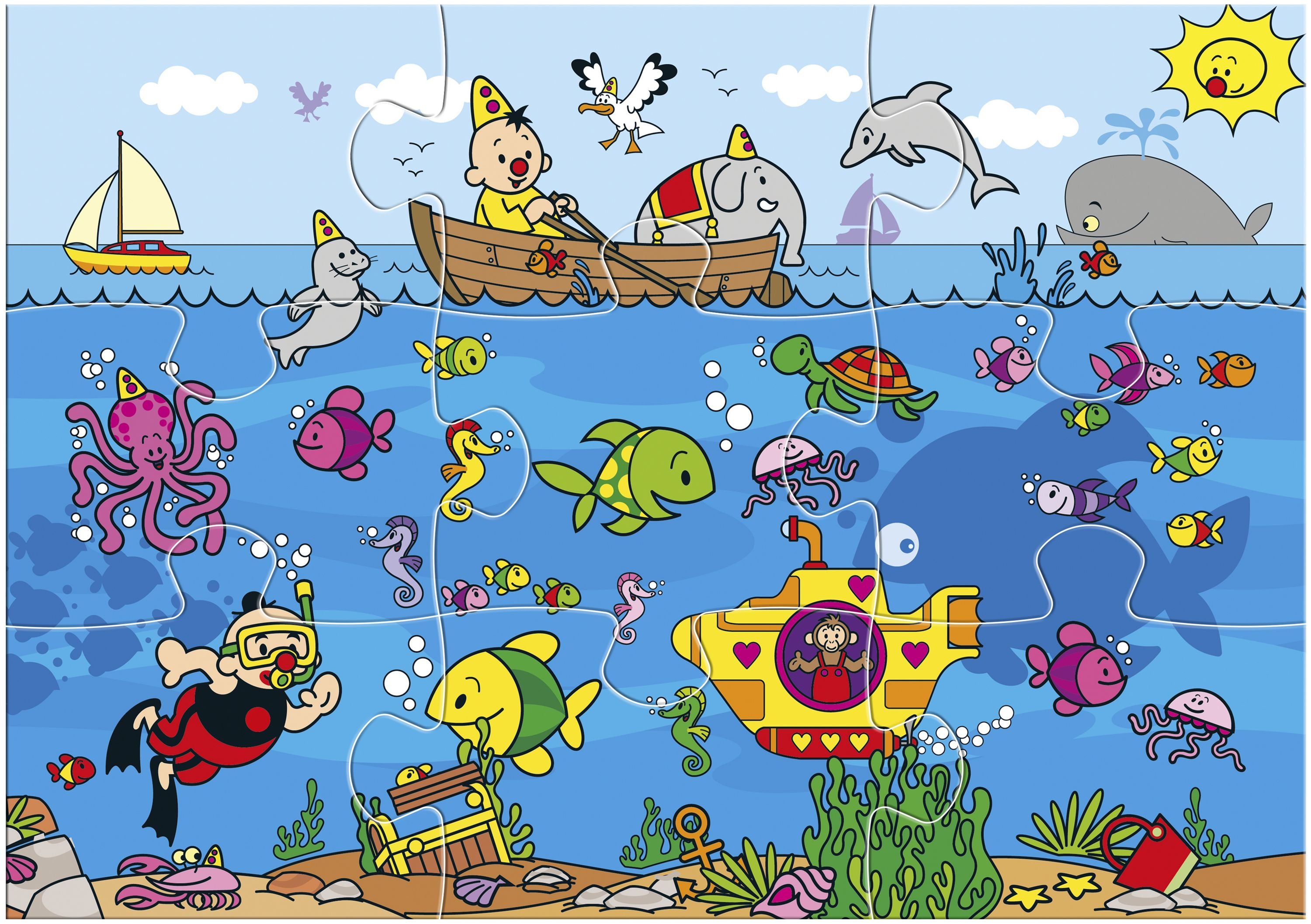 Bumba Puzzel "Zeedieren" – 9 stukken