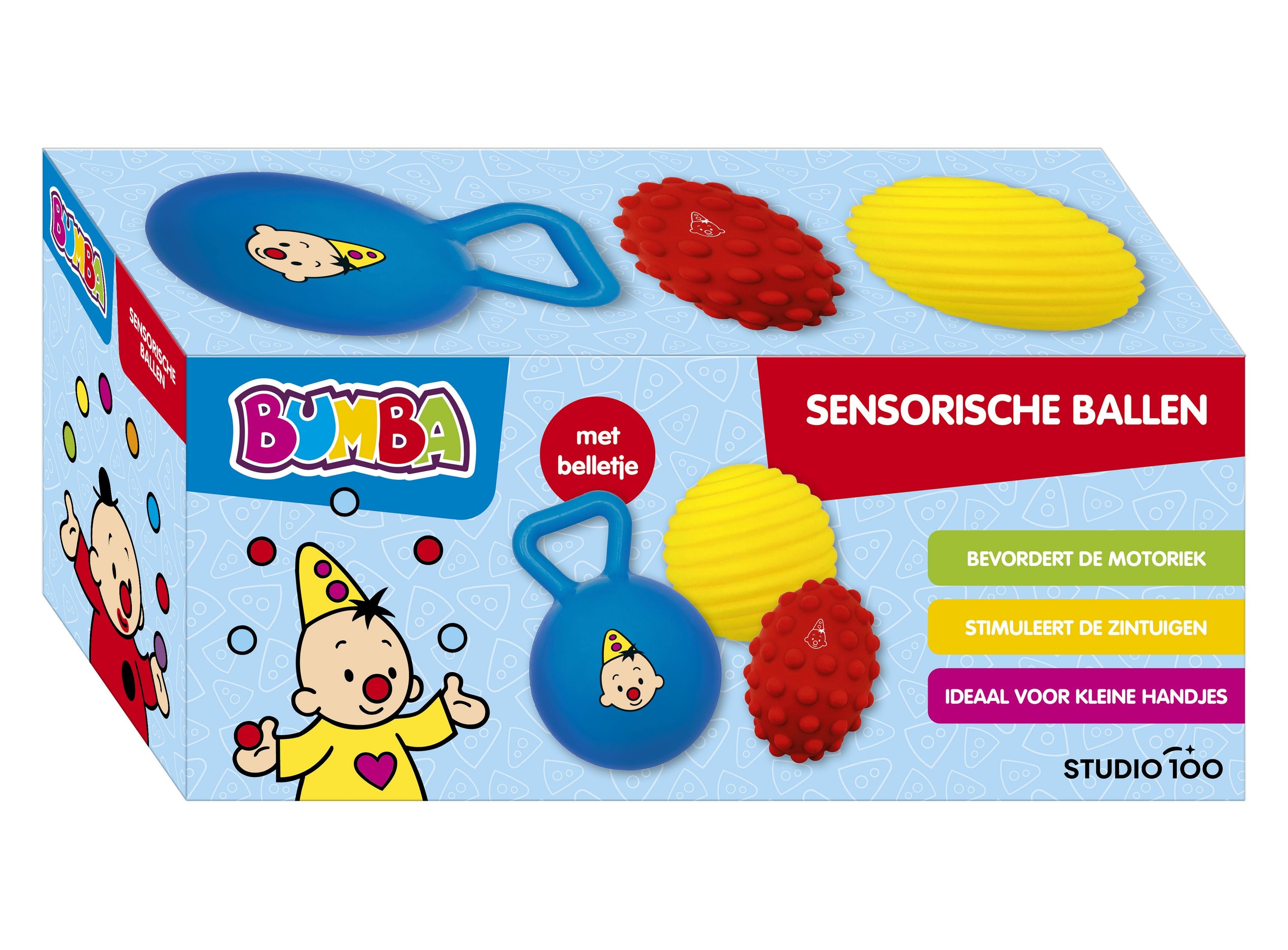 Bumba Sensorische ballenset – 3 type ballen "Voelen, horen en zien"