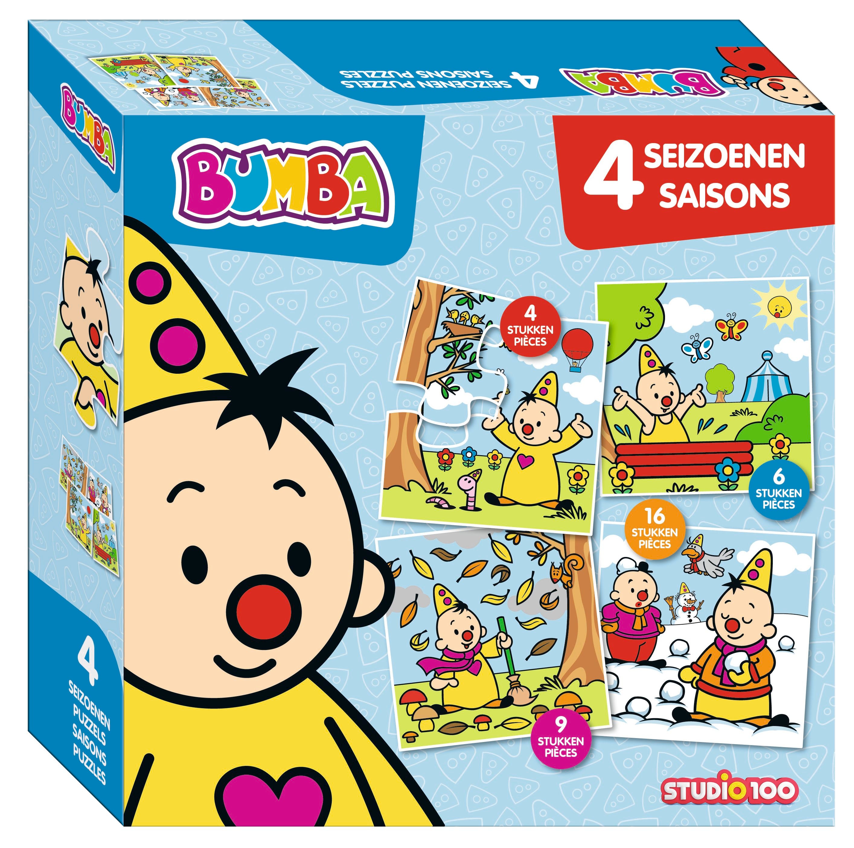 Bumba Puzzel 4 in 1 "De seizoenen" – 4/6/9/16 stukken