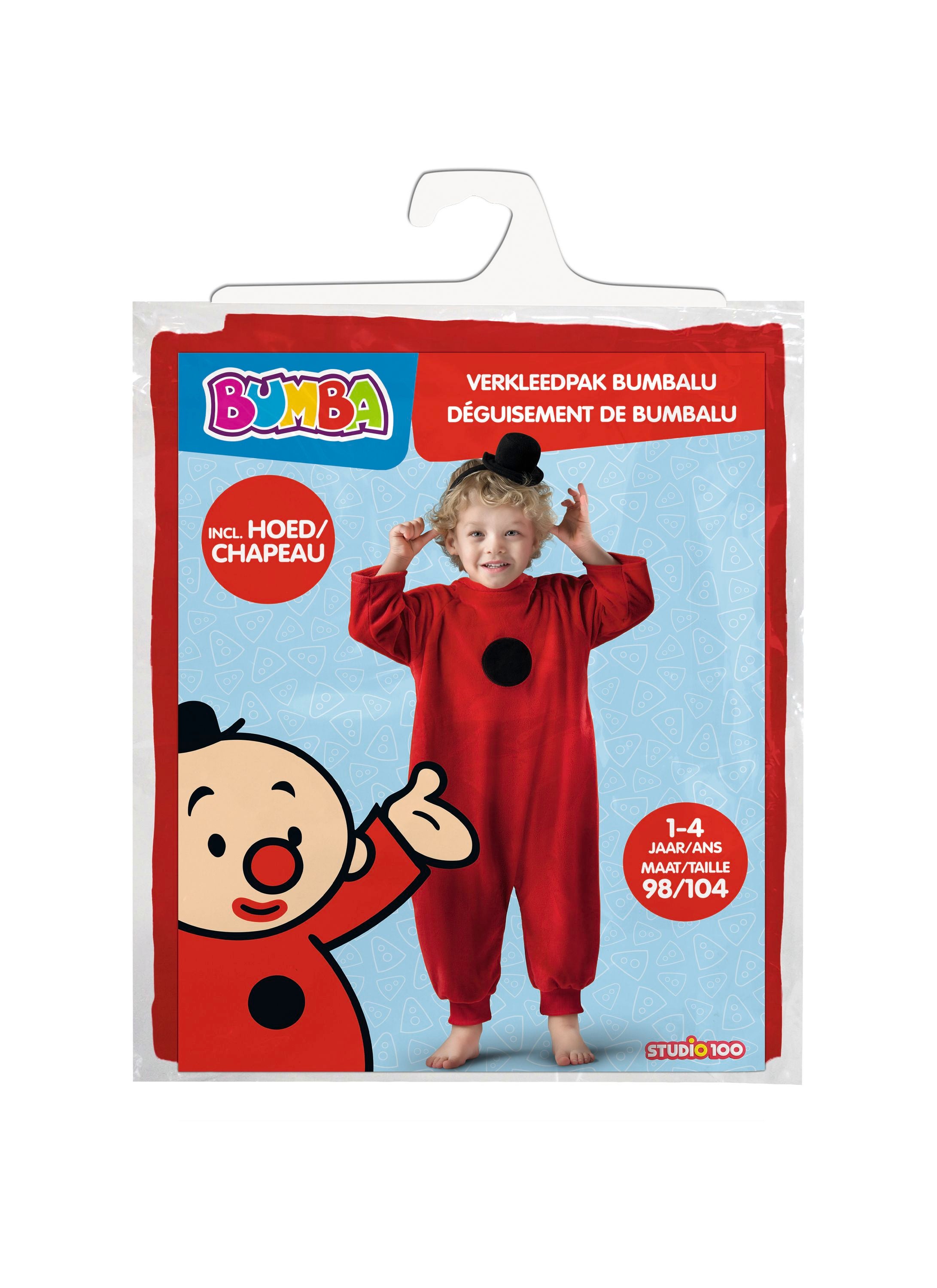 Bumba Verkleedkleding "Verkleedpak Bumbalu + hoed" – 1-4 Jaar – Maat 98/104