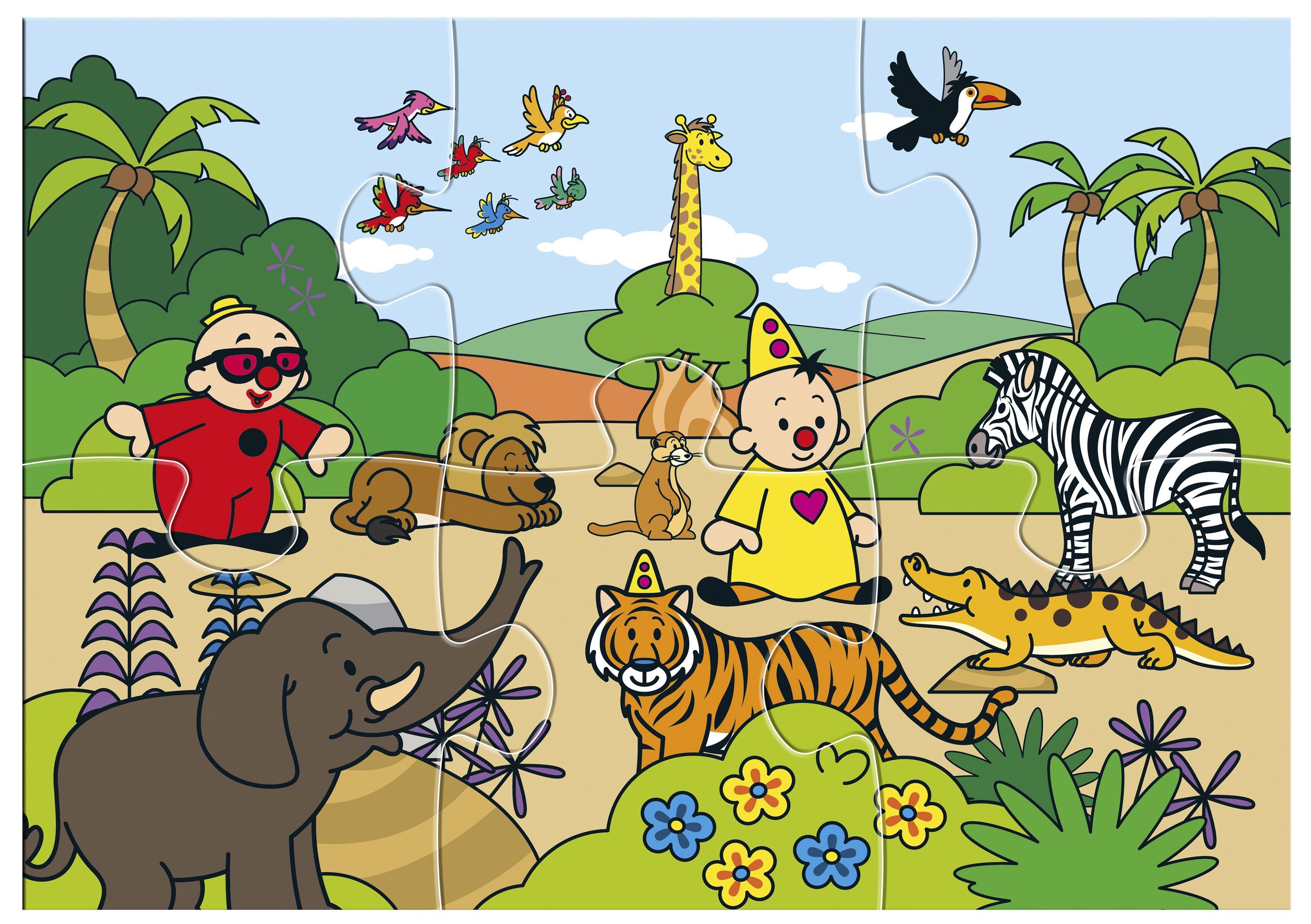 Bumba Puzzel "Jungledieren" – 6 stukken