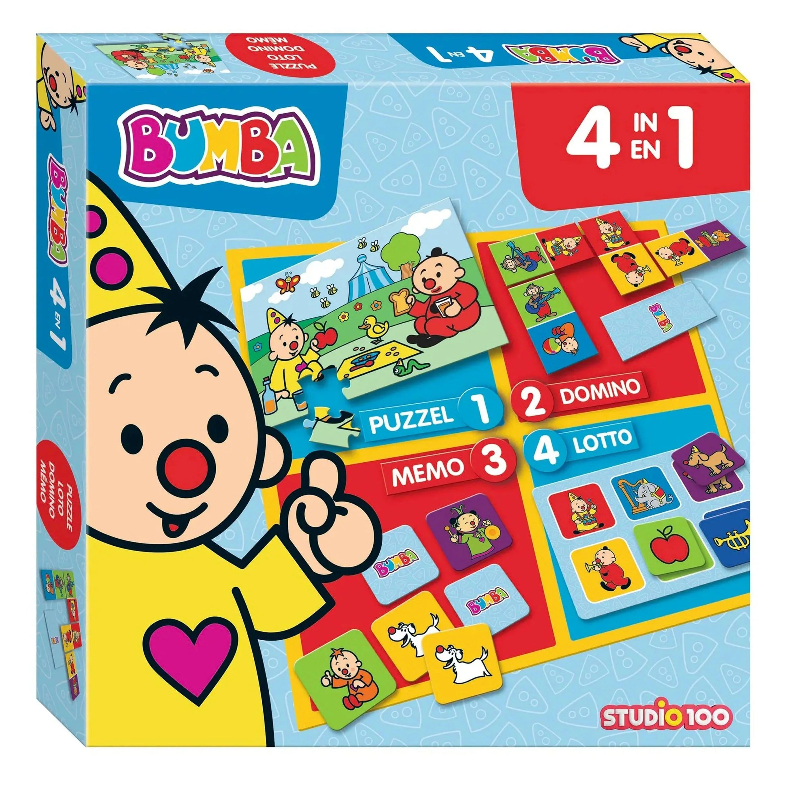 Bumba Bordspel "Lotto, domino en memo" - 4 in 1 – Puzzel