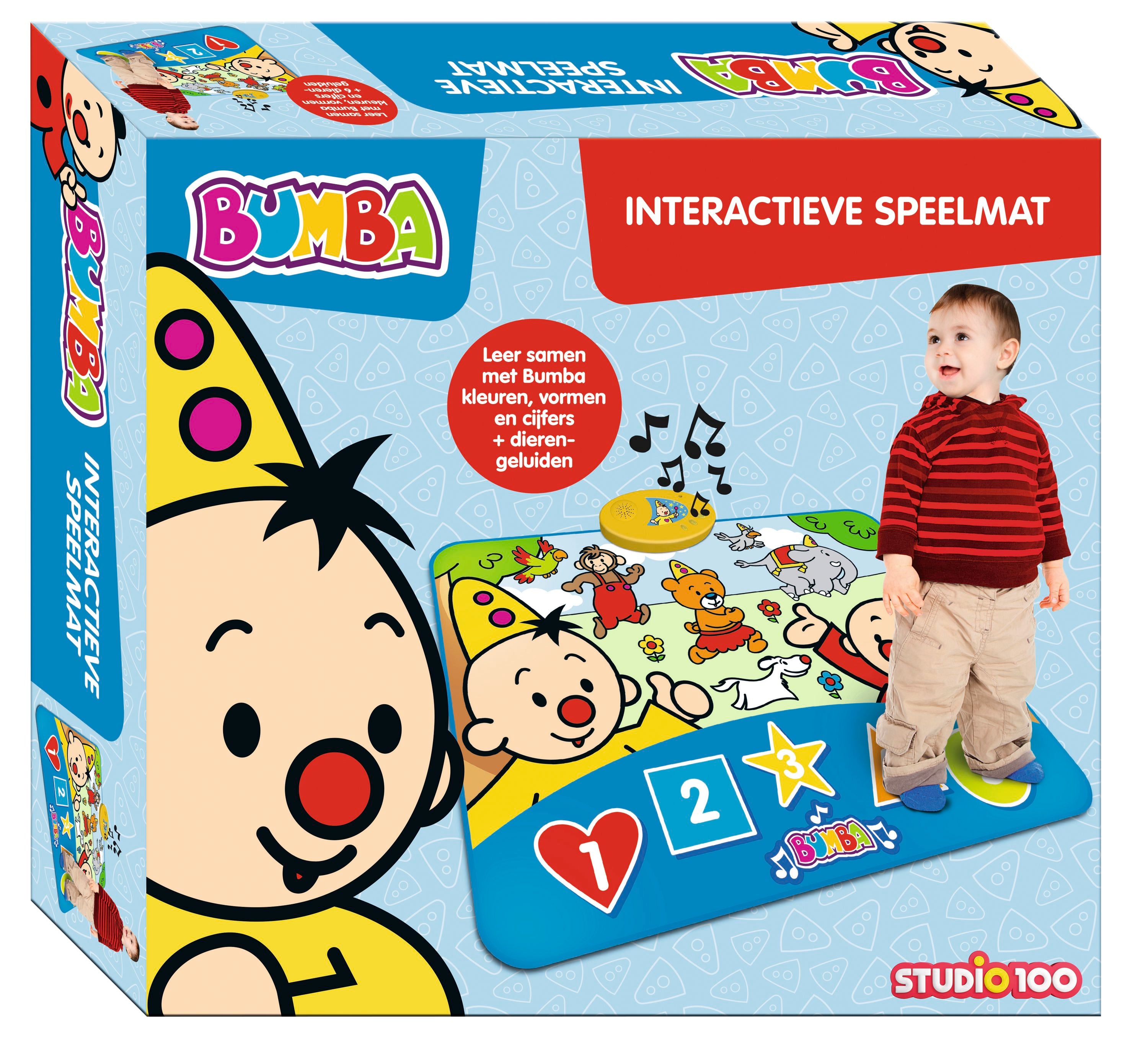 Bumba Speelkleed "Interactieve speelmat" – 6 dierengeluiden - 90 x 70 cm - Batterijen inbegrepen