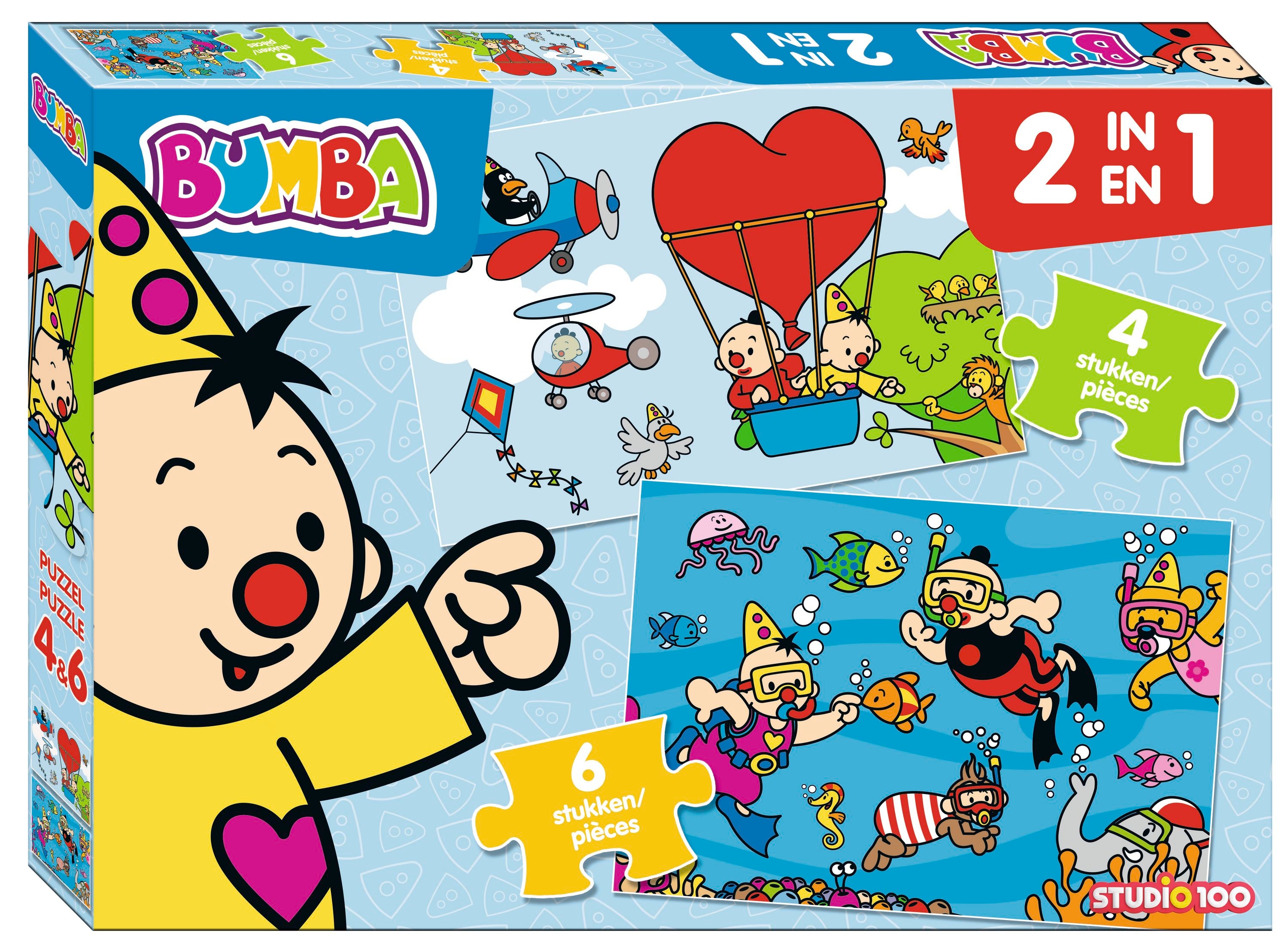 Bumba Puzzel 2 in 1 "Onder water / In de lucht" – 4/6 stukken