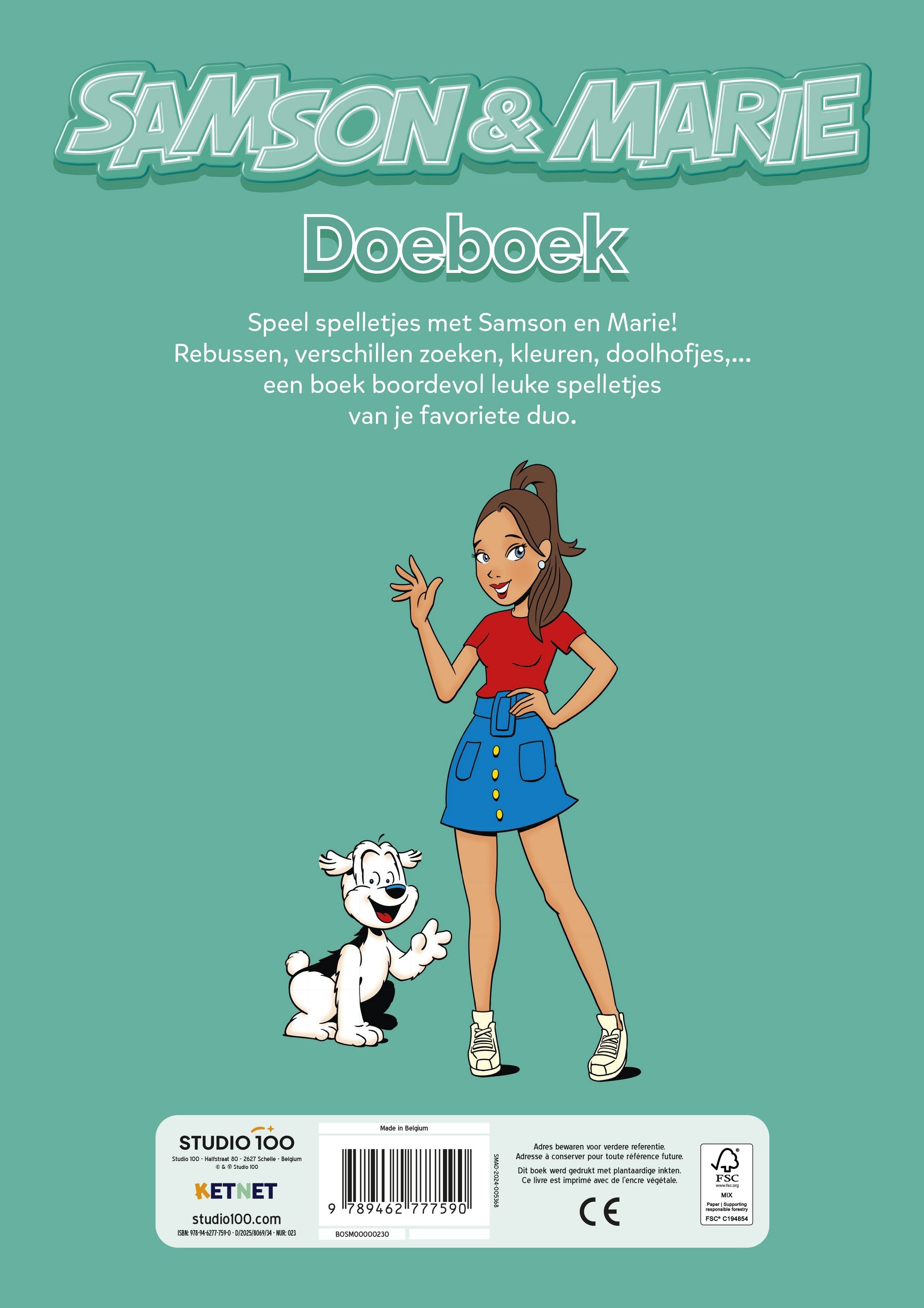 Samson & Marie Doeboek "Boordevol spelletjes, kleurplaten, strips, etc"