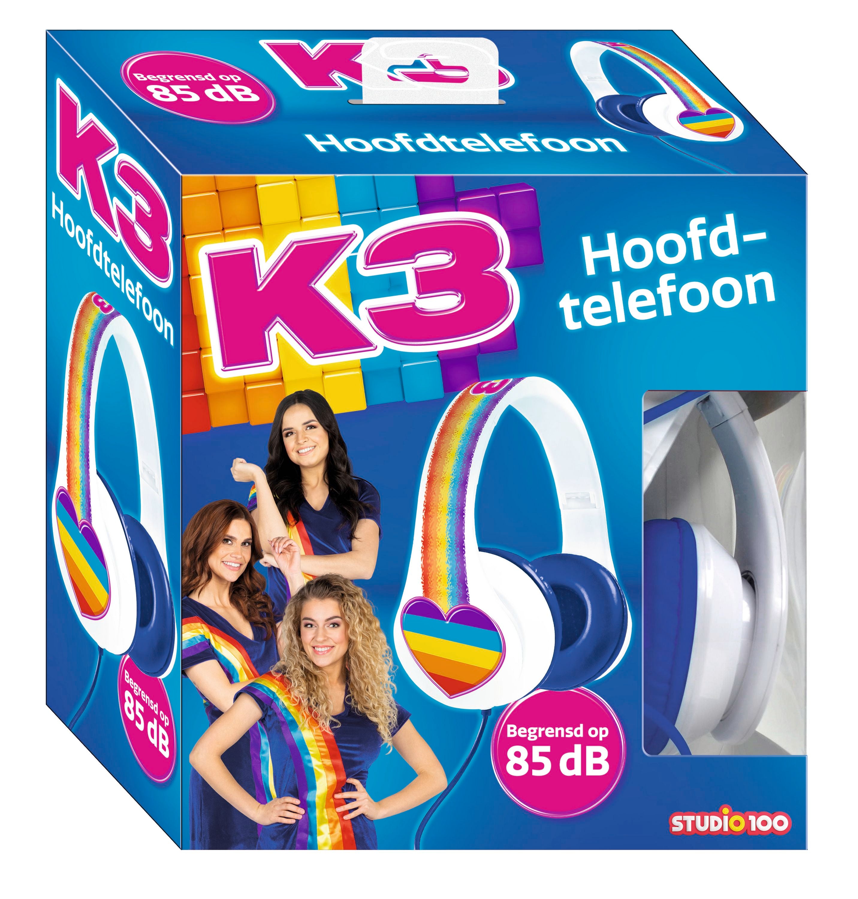 K3 Koptelefoon "Hoofdtelefoon Regenboog" – Begrensd op 85 dB