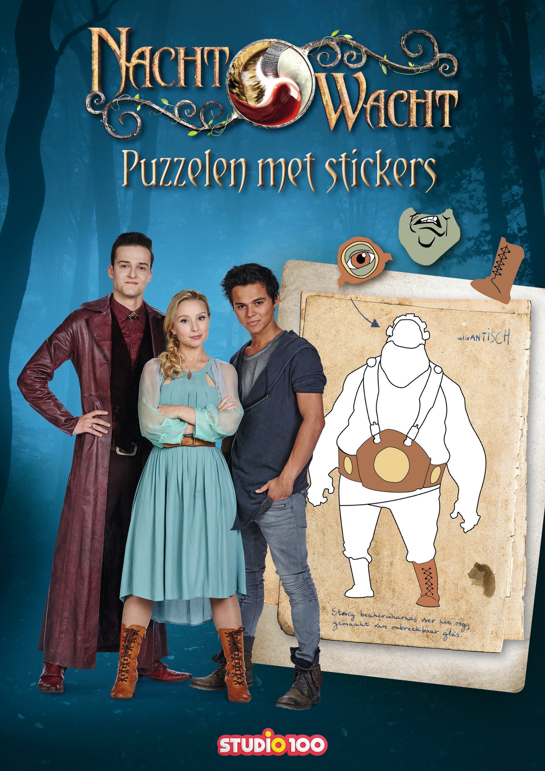 Nachtwacht Doeboek "Puzzelen met stickers"