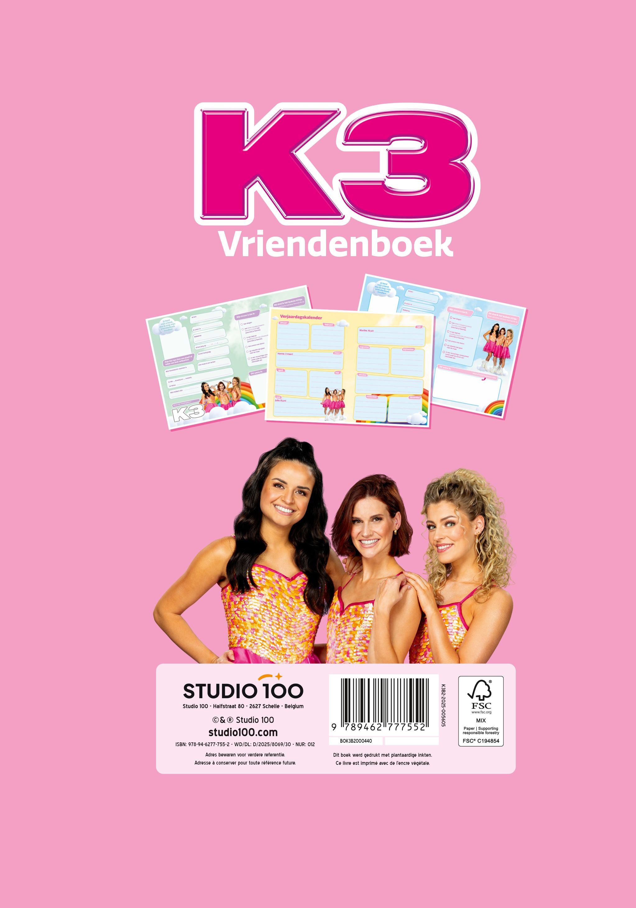 K3 Vriendenboek "Regenboog"