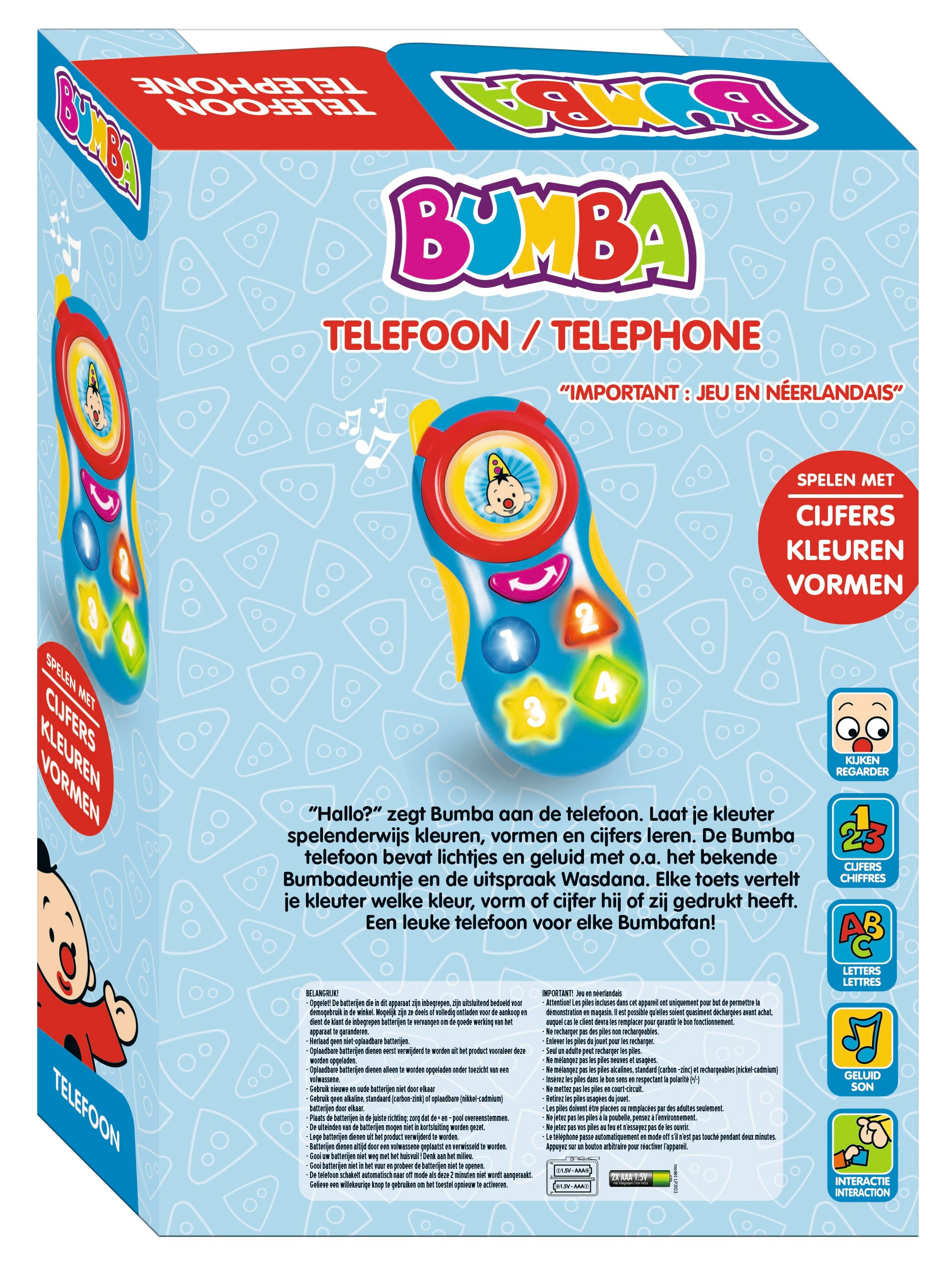 Bumba Speelgoedtelefoon "Spelen met cijfers, kleuren en vormen"