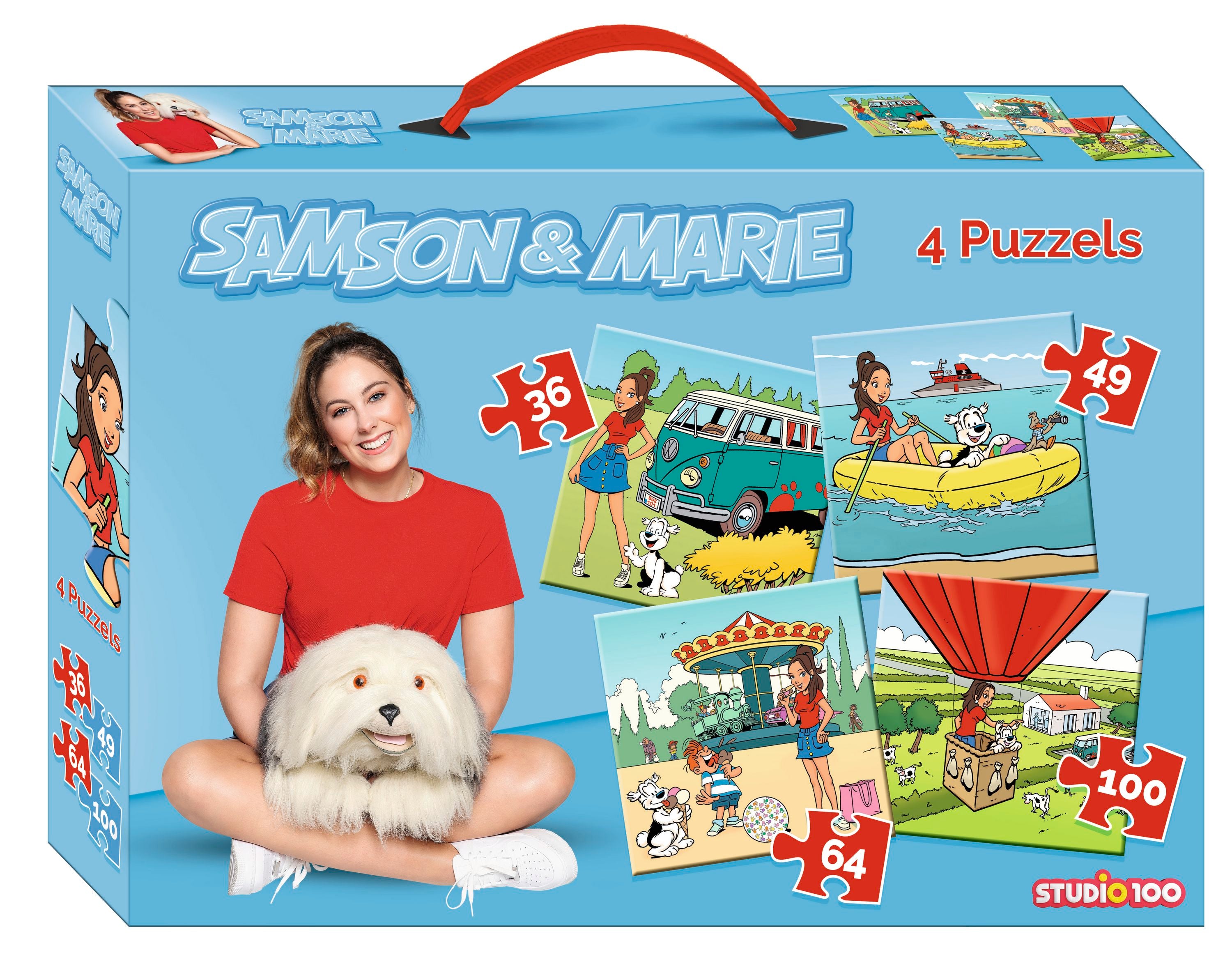 Samson & Marie Puzzel "4 in 1" – 36/49/64/100 stukjes