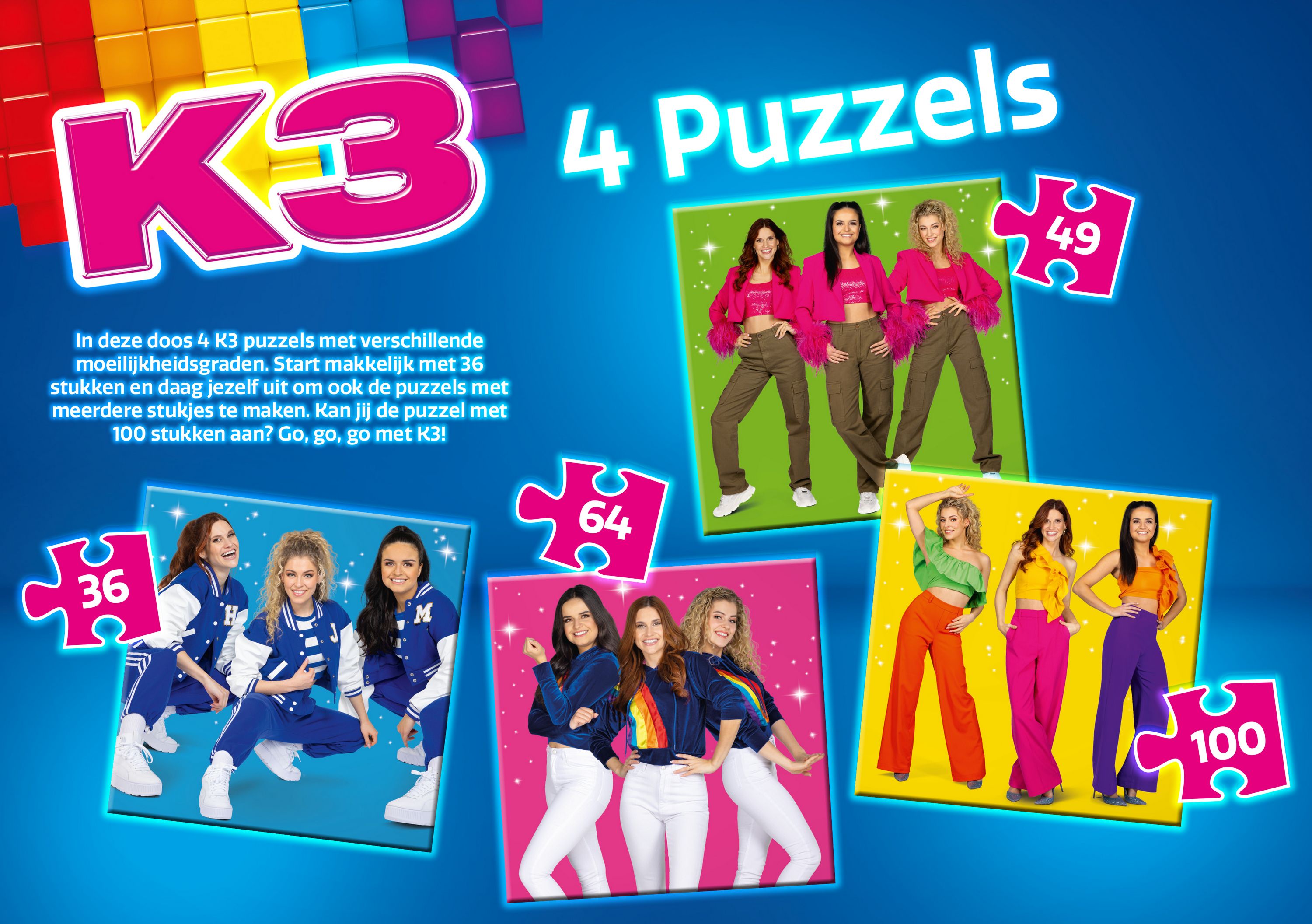 K3 Puzzel "Sterretjes" – 4 in 1