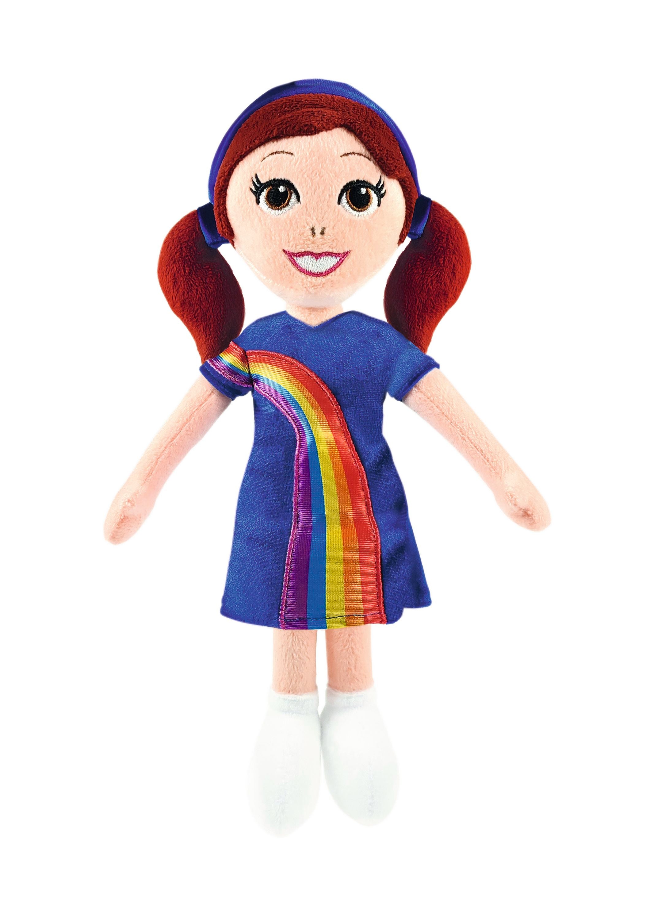 K3 Knuffelpop "Hanne Regenboogjurkje" – 30 cm