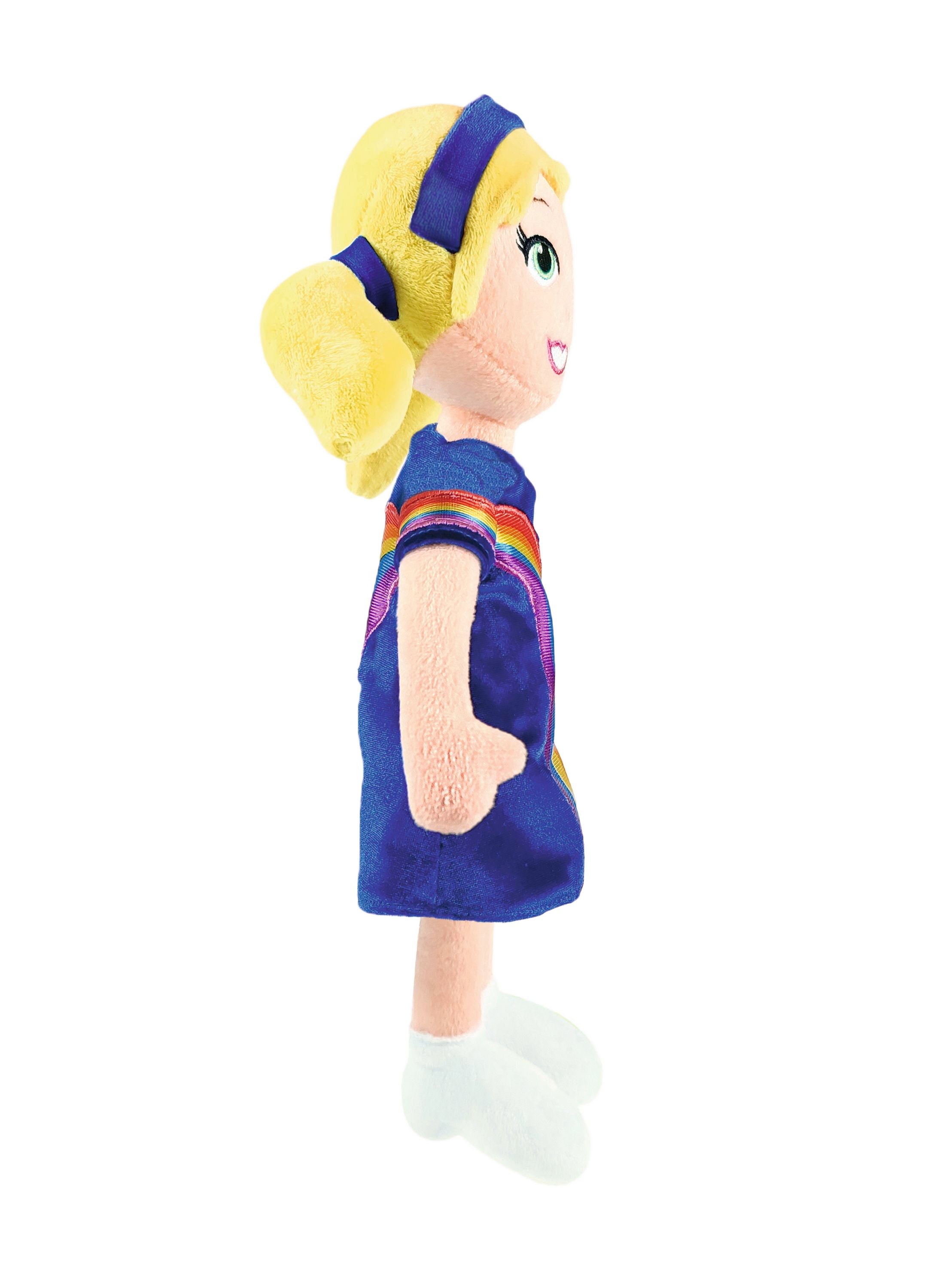 K3 Knuffelpop "Julia Regenboogjurkje" – 30 cm