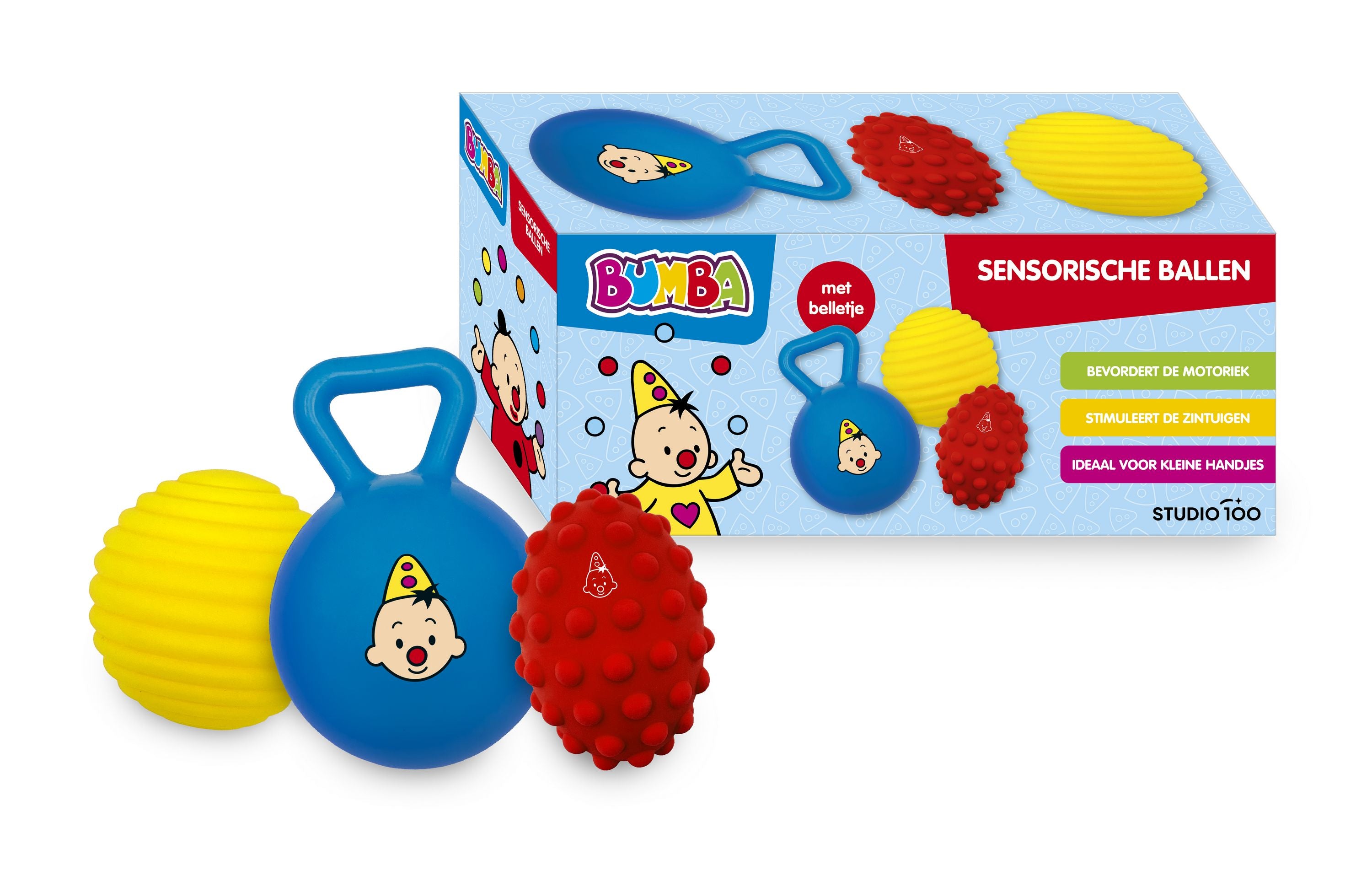 Bumba Sensorische ballenset – 3 type ballen "Voelen, horen en zien"
