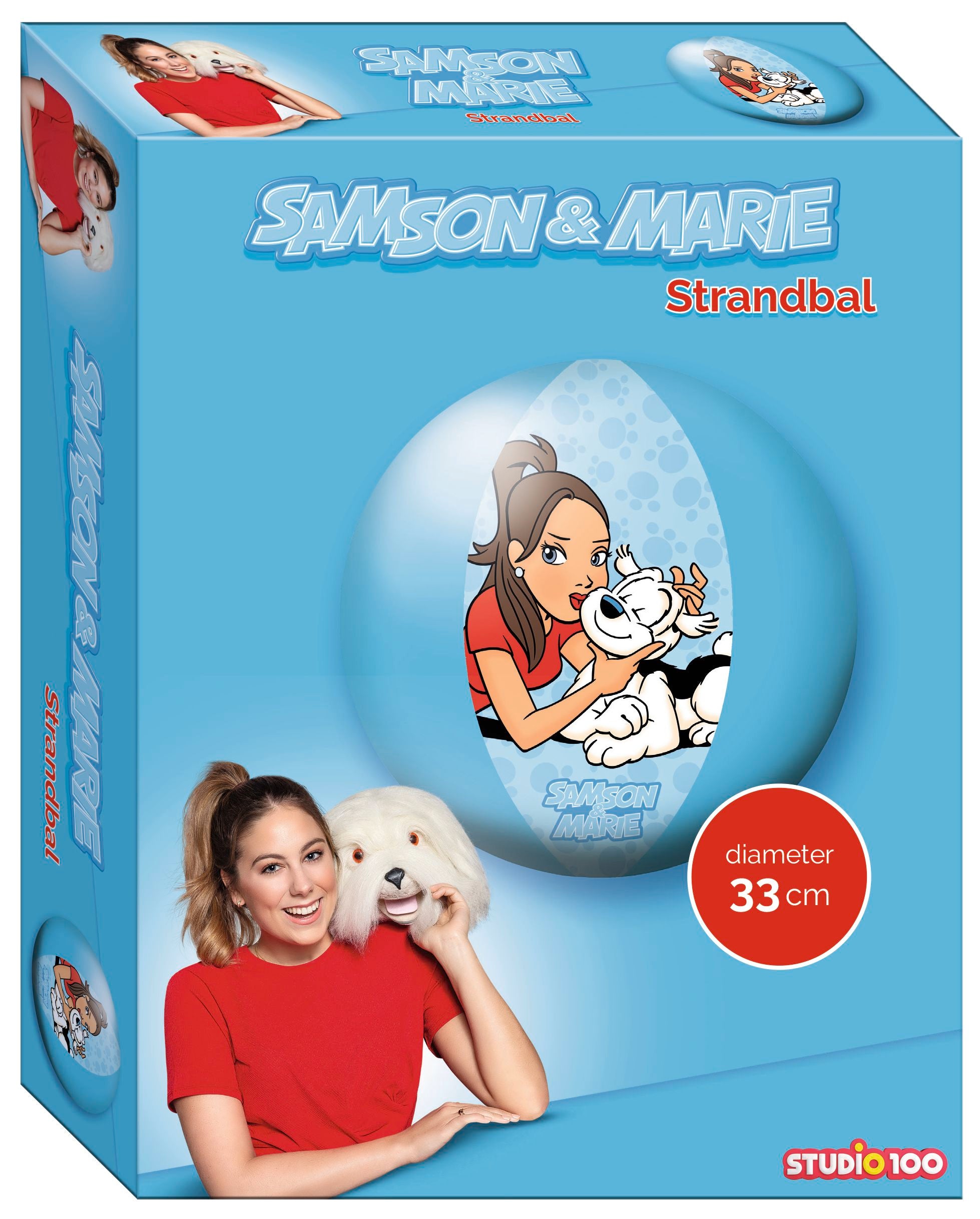 Samson & Marie Strandbal "Junior" – 33 cm – Vinyl – Blauw