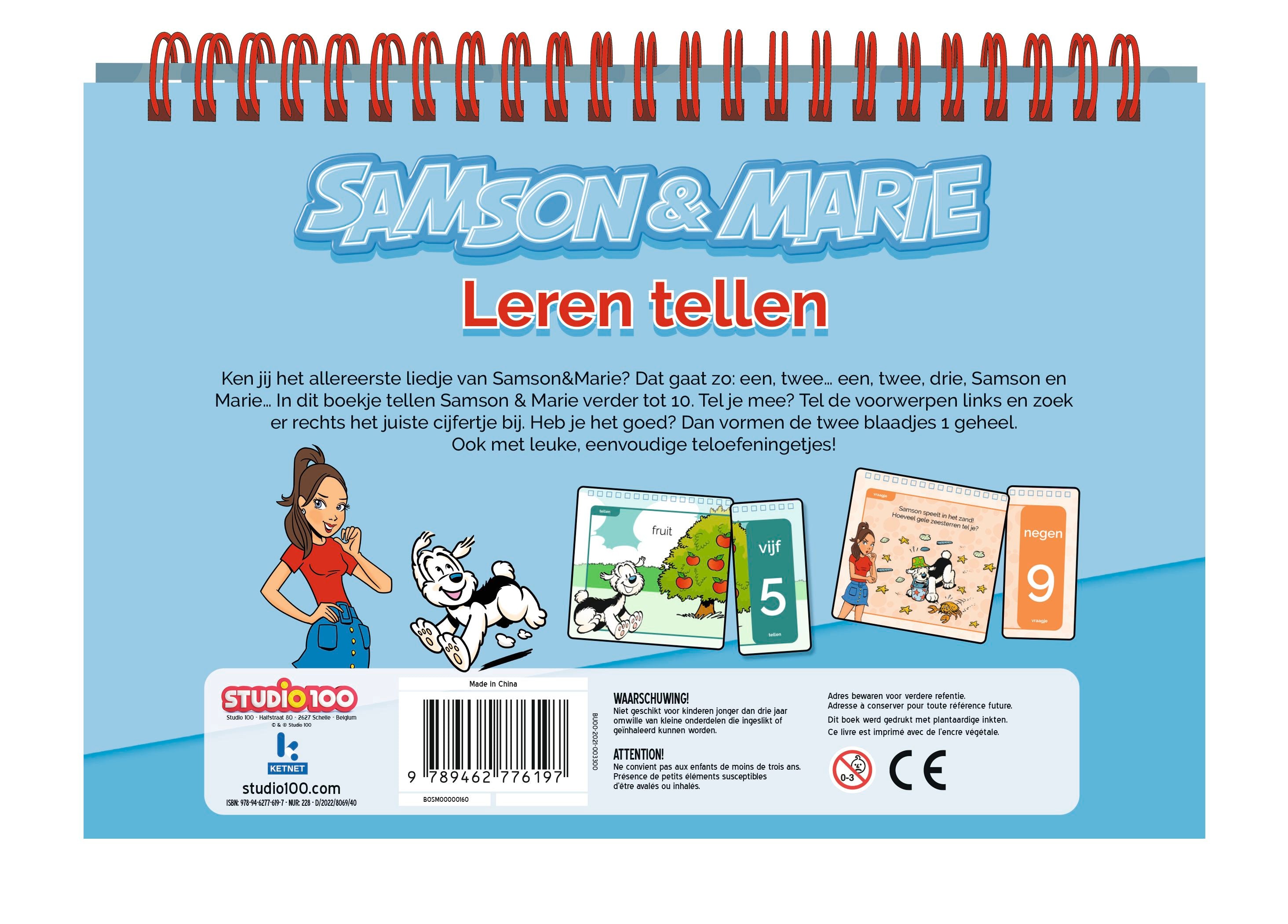 Samson & Marie Geluidenboek " Getallenlegger" - Leren tellen