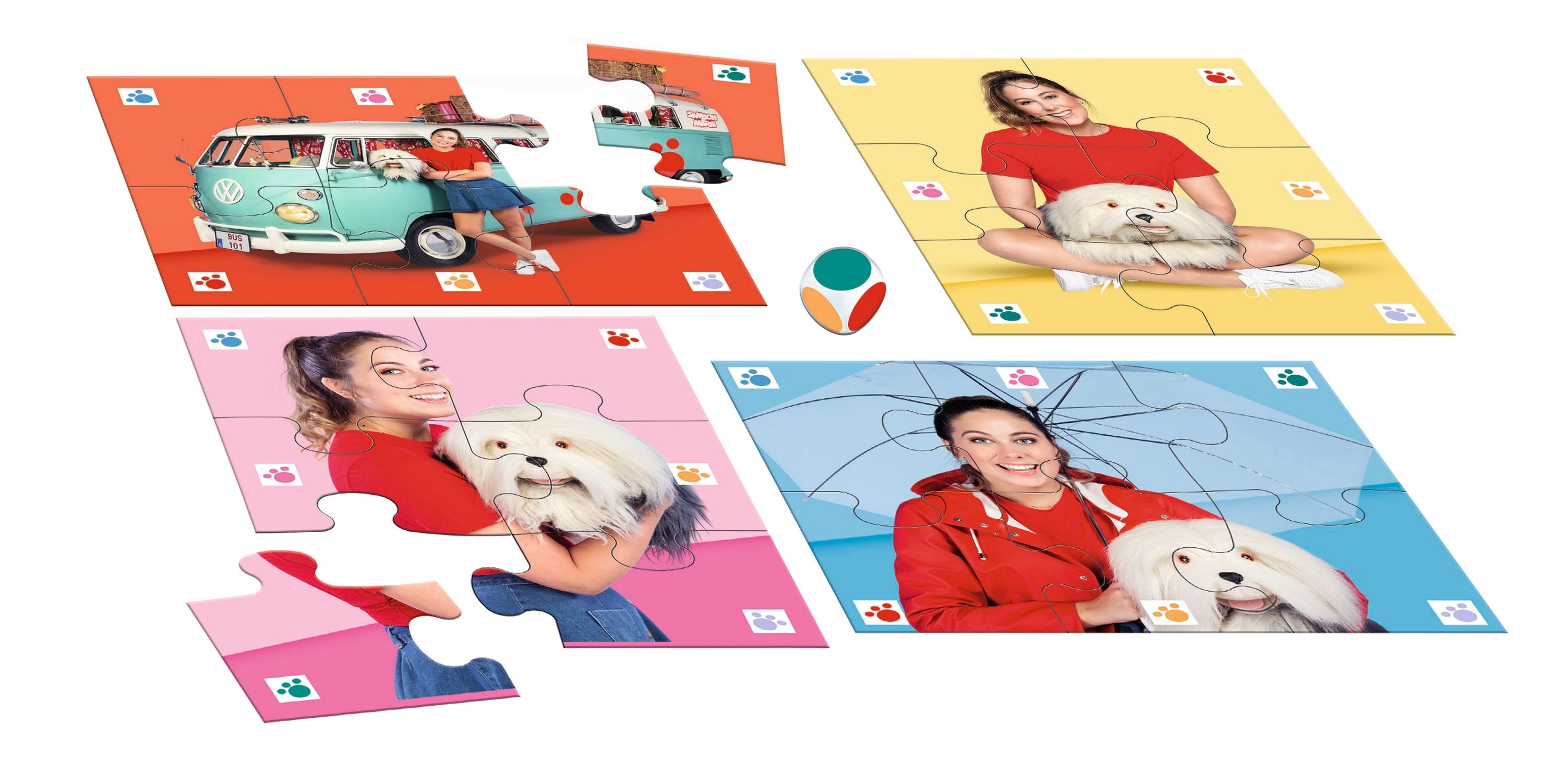Samson & Marie Puzzel "Dobbelpuzzel" – 4 puzzels – 4x6 stukken