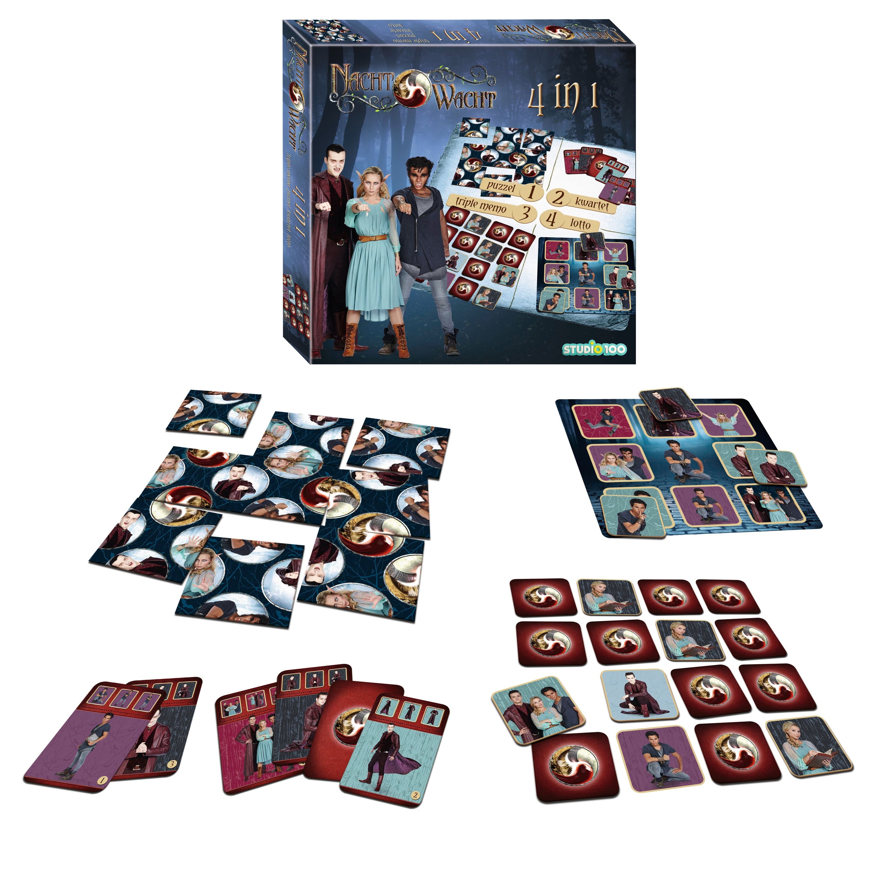 Nachtwacht Bordspel "4 in 1 spel"