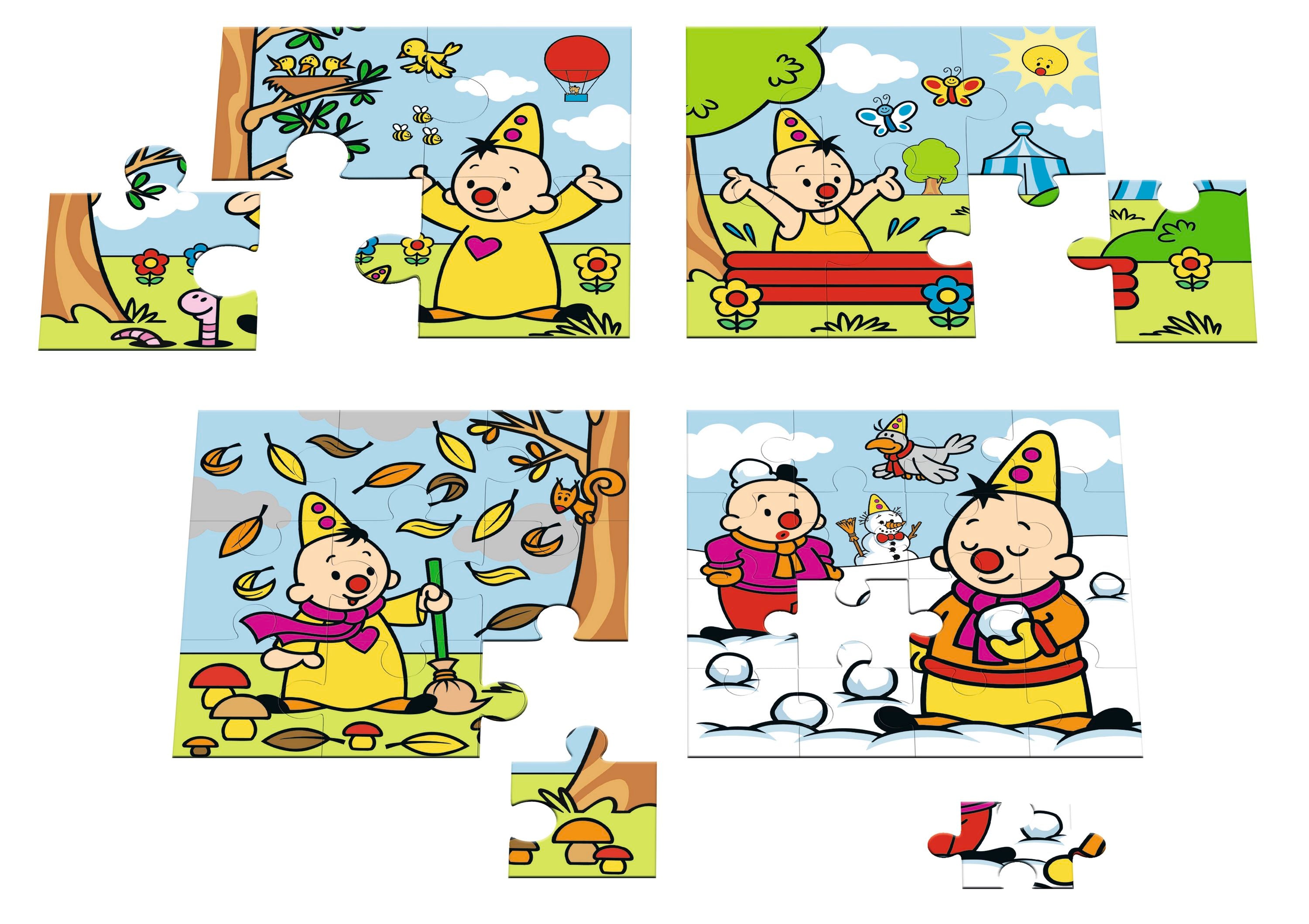 Bumba Puzzel 4 in 1 "De seizoenen" – 4/6/9/16 stukken