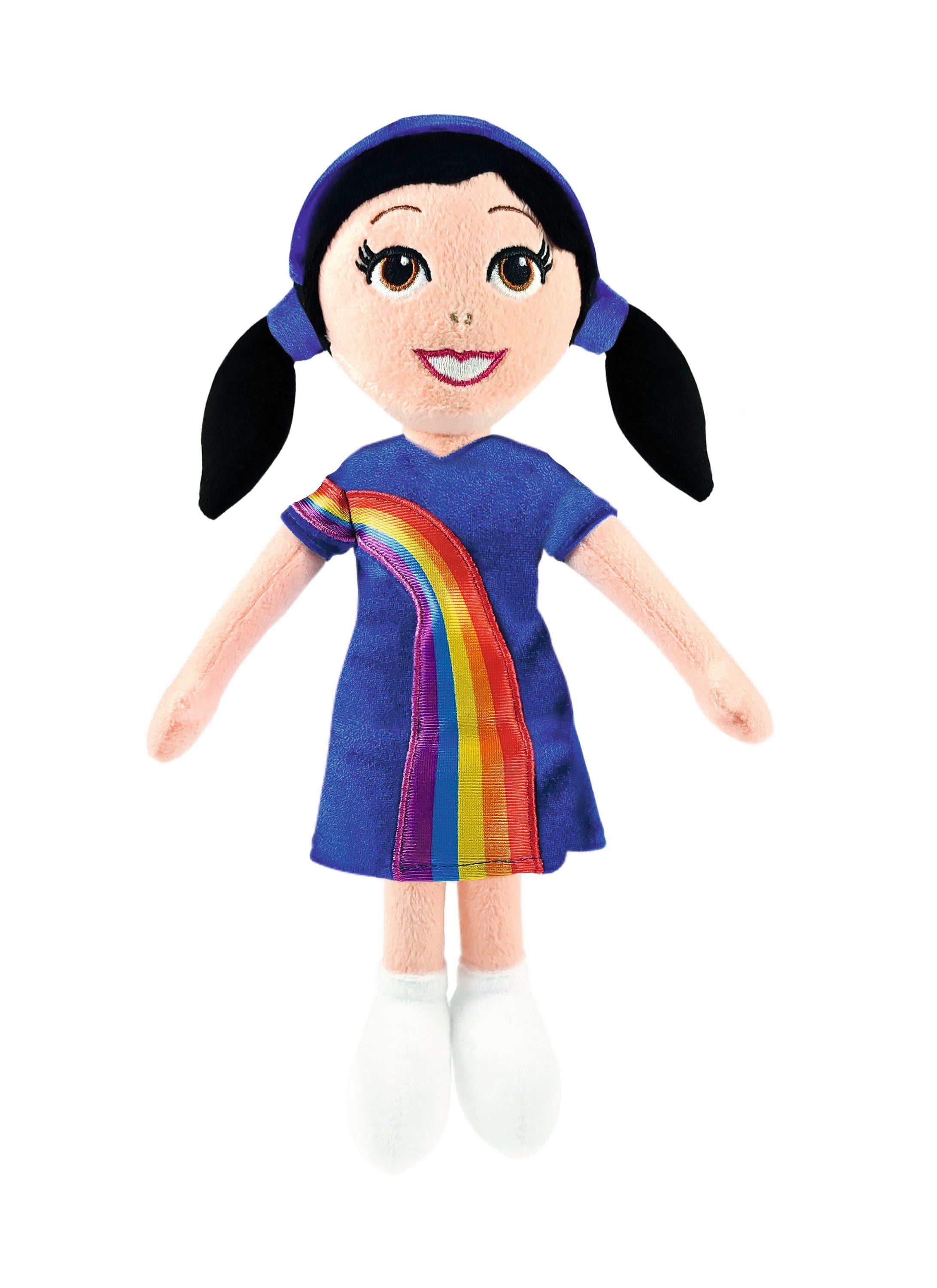 K3 Knuffelpop "Marthe Regenboogjurkje" – 30 cm