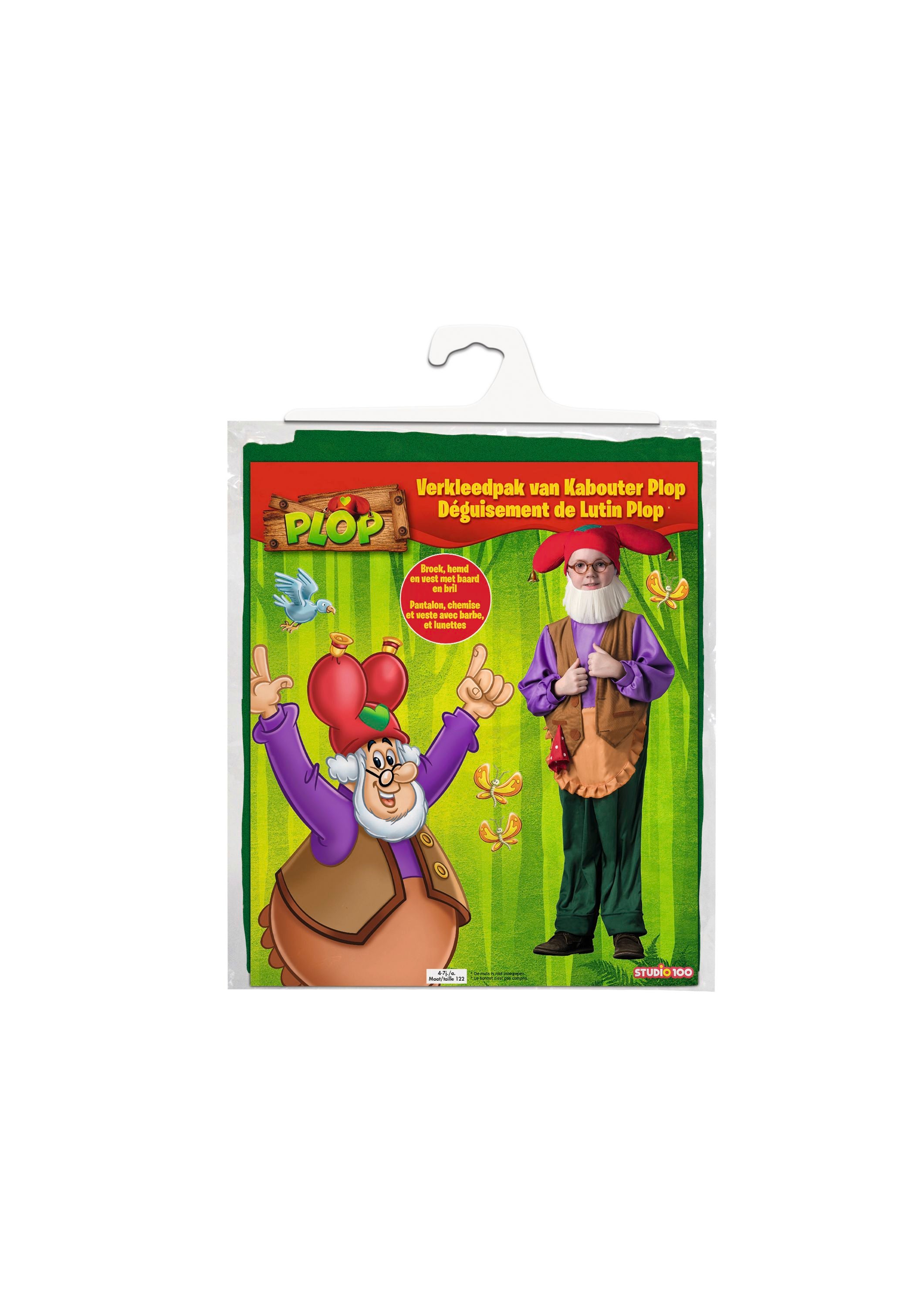 Kabouter Plop Verkleedkleding - Verkleedpak – 4 tot 7 Jaar