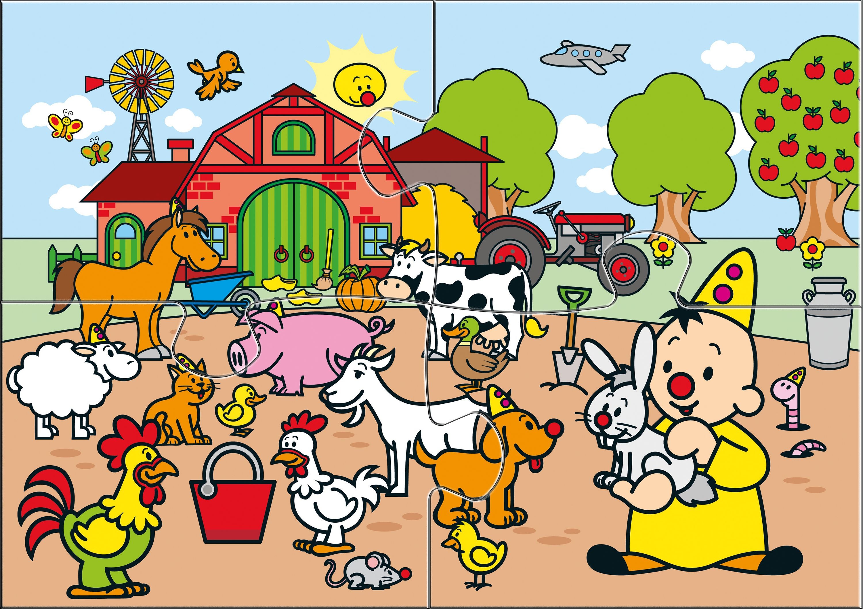 Bumba Puzzel "Boerderijdieren" – 4 stukken