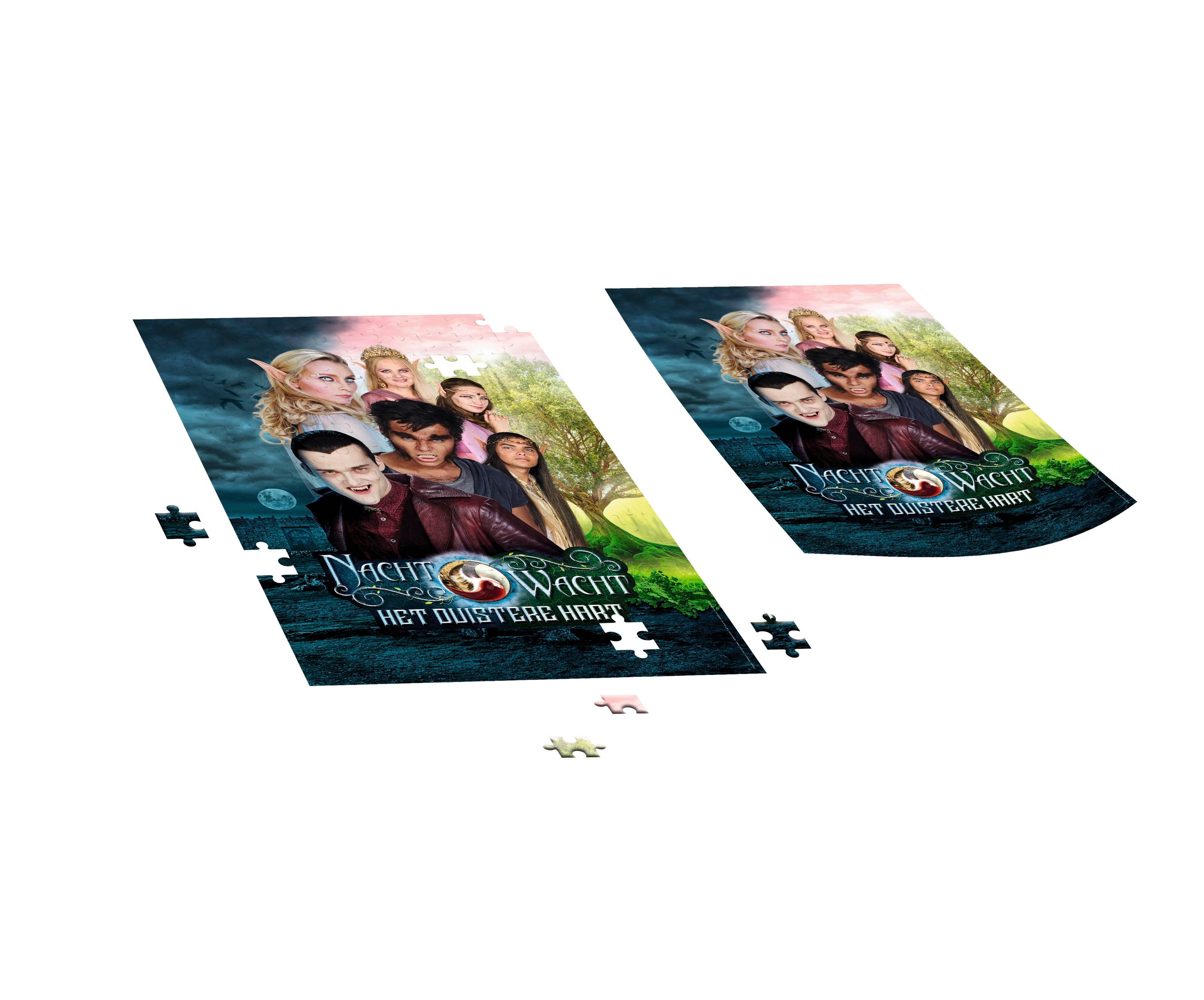 Nachtwacht Puzzel met poster "Het Duistere Hart" - 40 x 60 cm – 200 stukjes