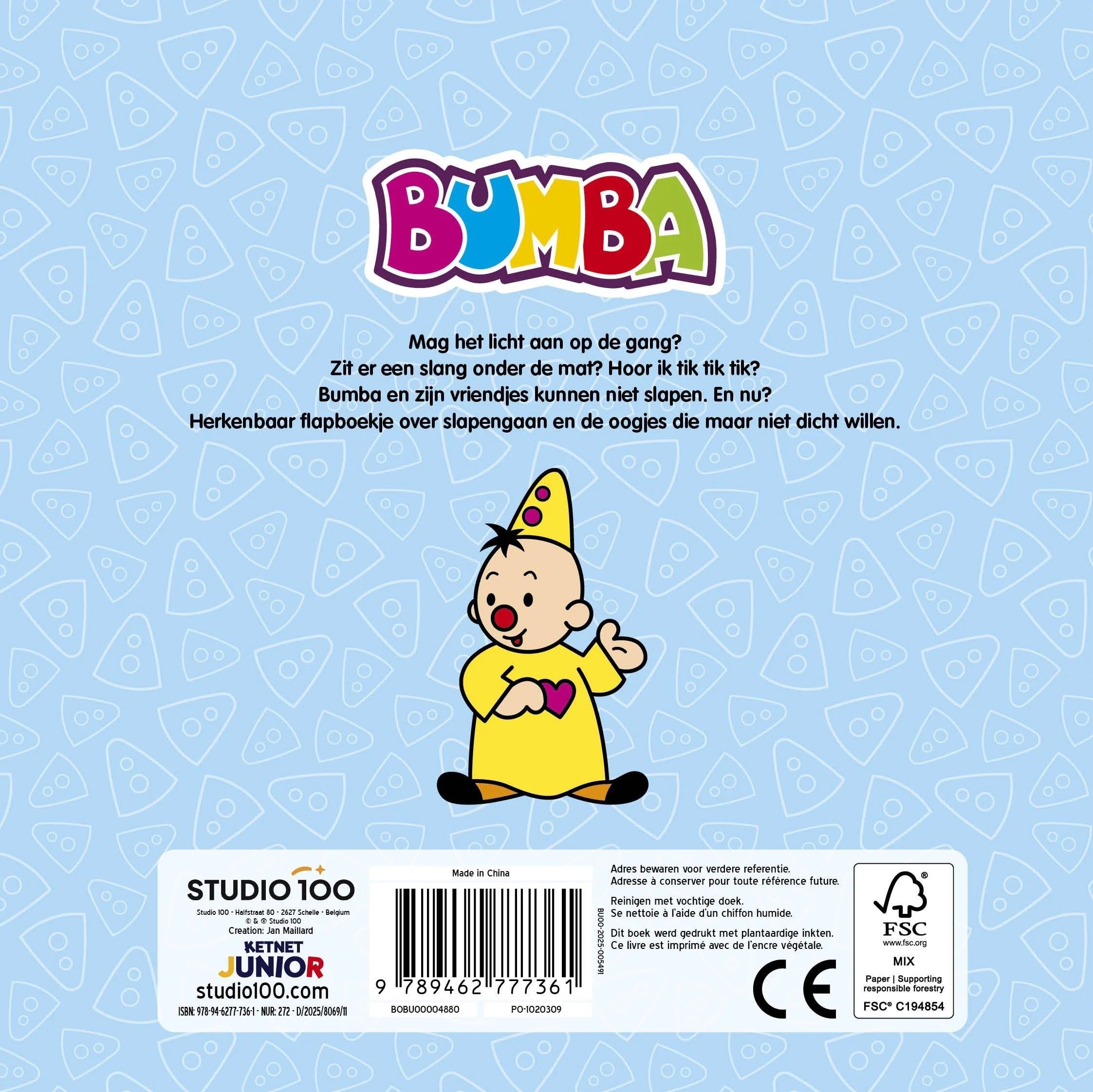 Bumba Kartonboek "Oogjes dicht" - Met flapjes