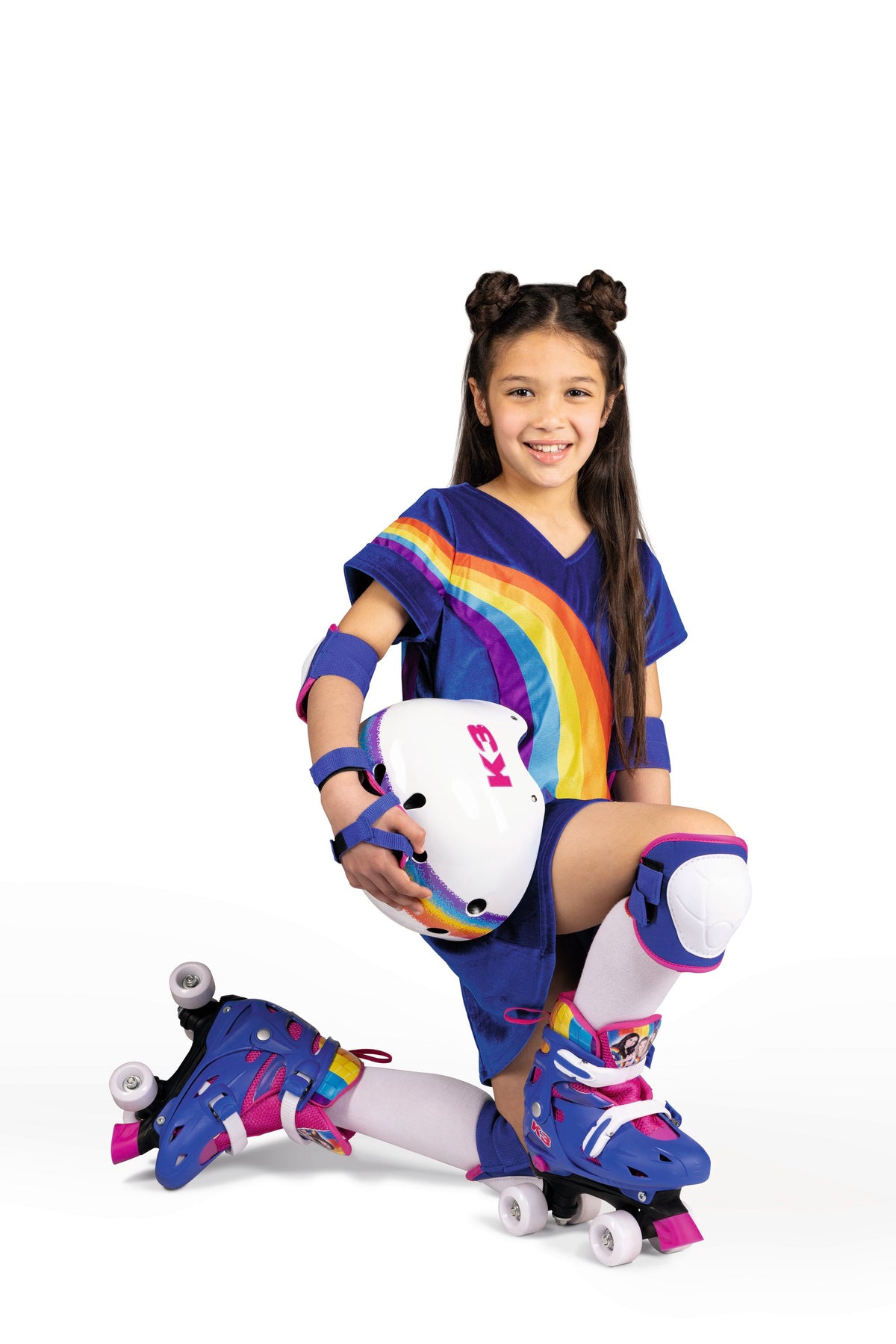 K3 Rolschaatsen "Regenboog Met verstelbare schoen" – Maat 34/37