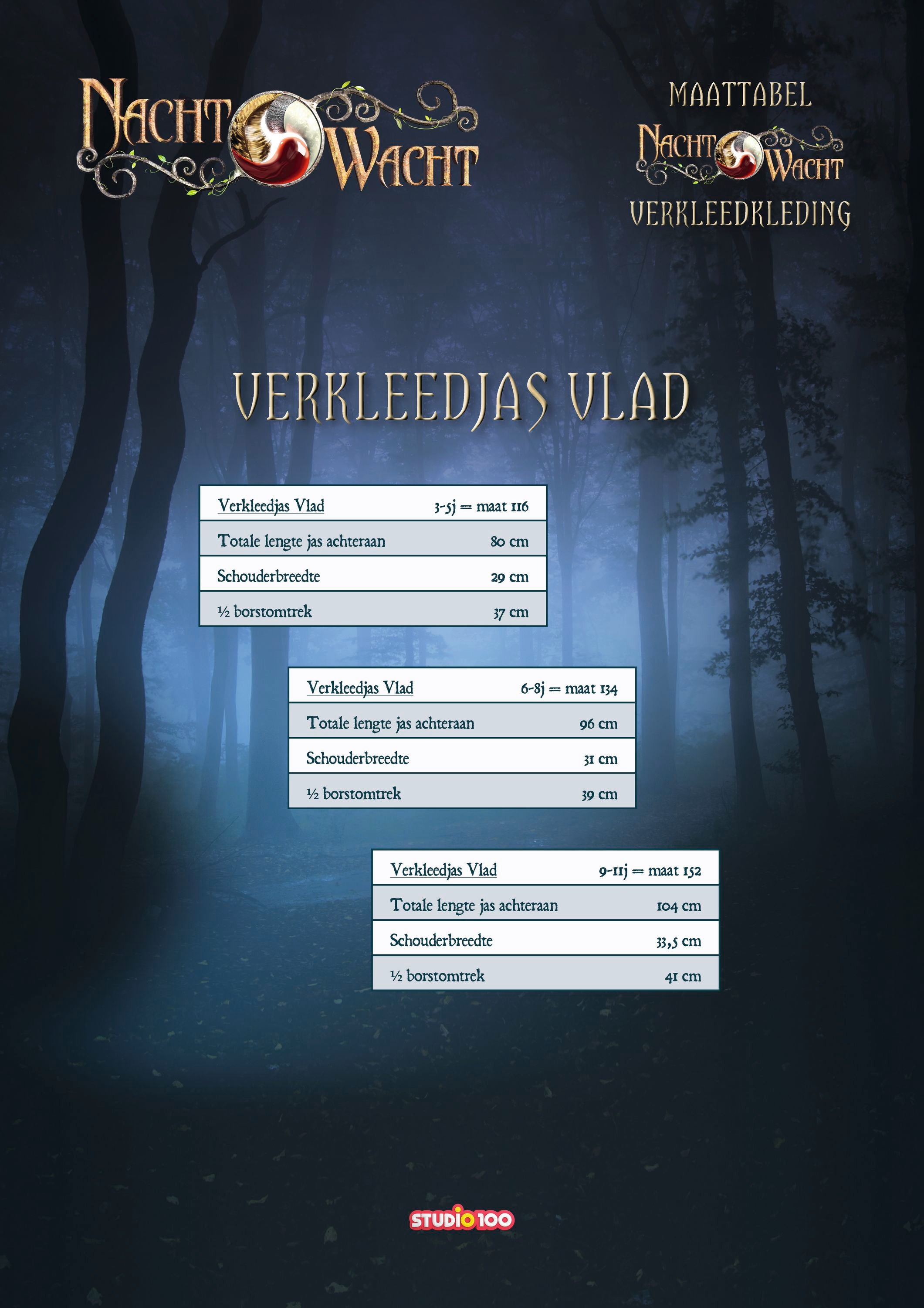 Nachtwacht Verkleedkleding "Verkleedjas Vladimir" –