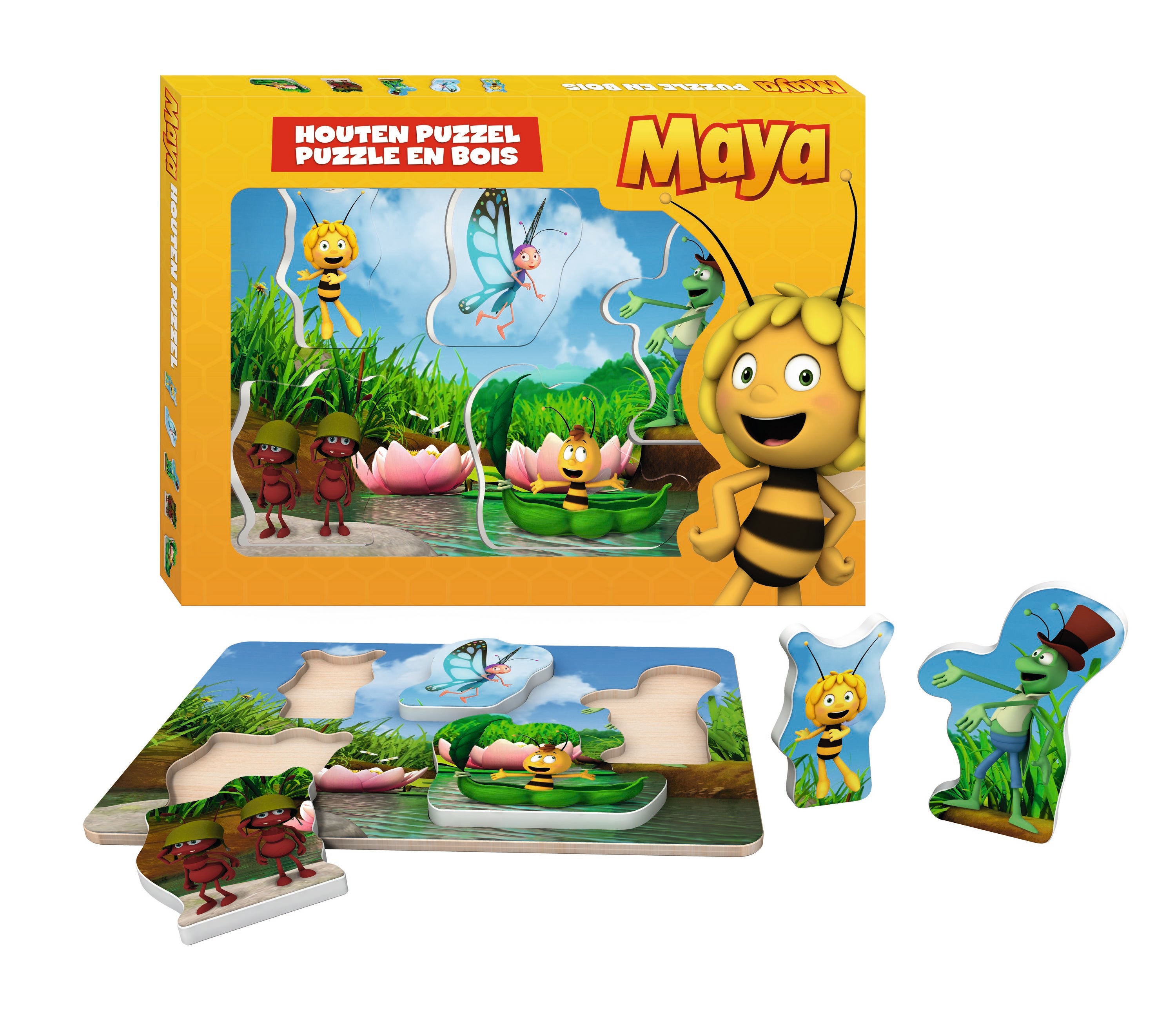 Maya de Bij Houten puzzel "Met dikke stukken" – Formaat A4