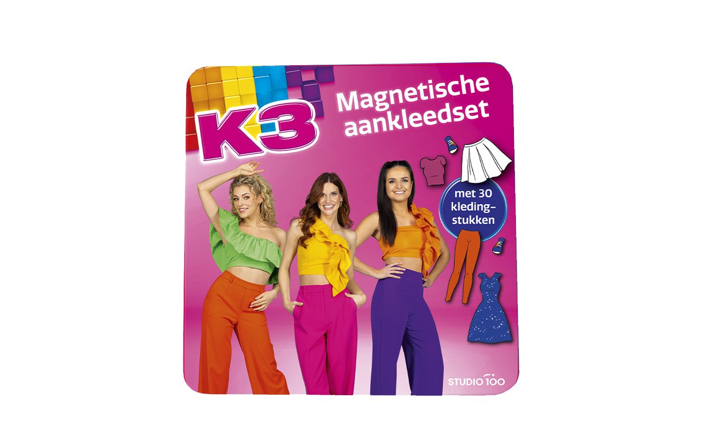 K3 Magnetische aankleedset "Met 30 kledingstukken"