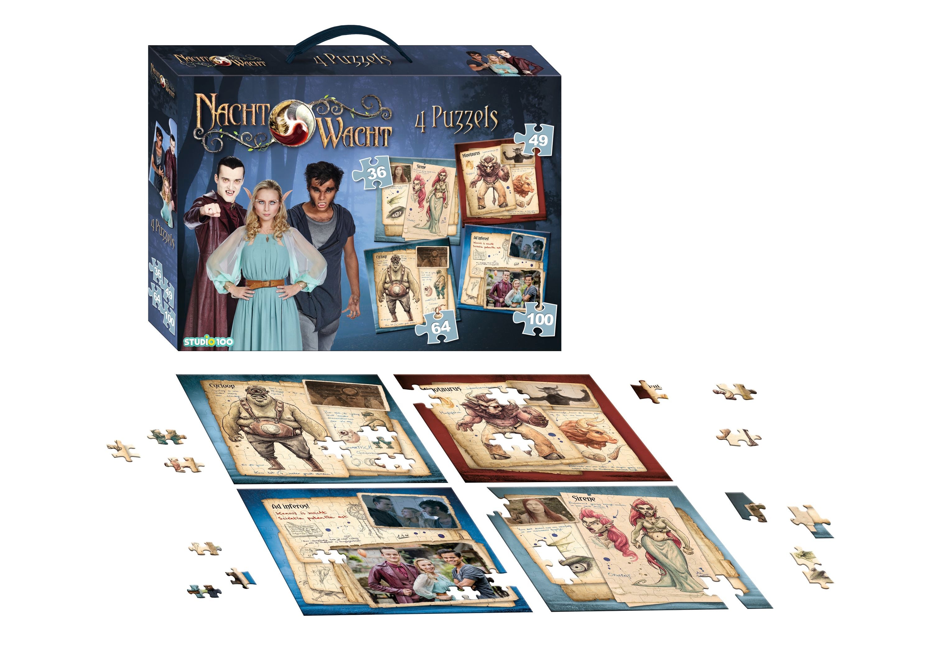 Nachtwacht Puzzel "4 in 1" – 36/49/64/100 stukjes