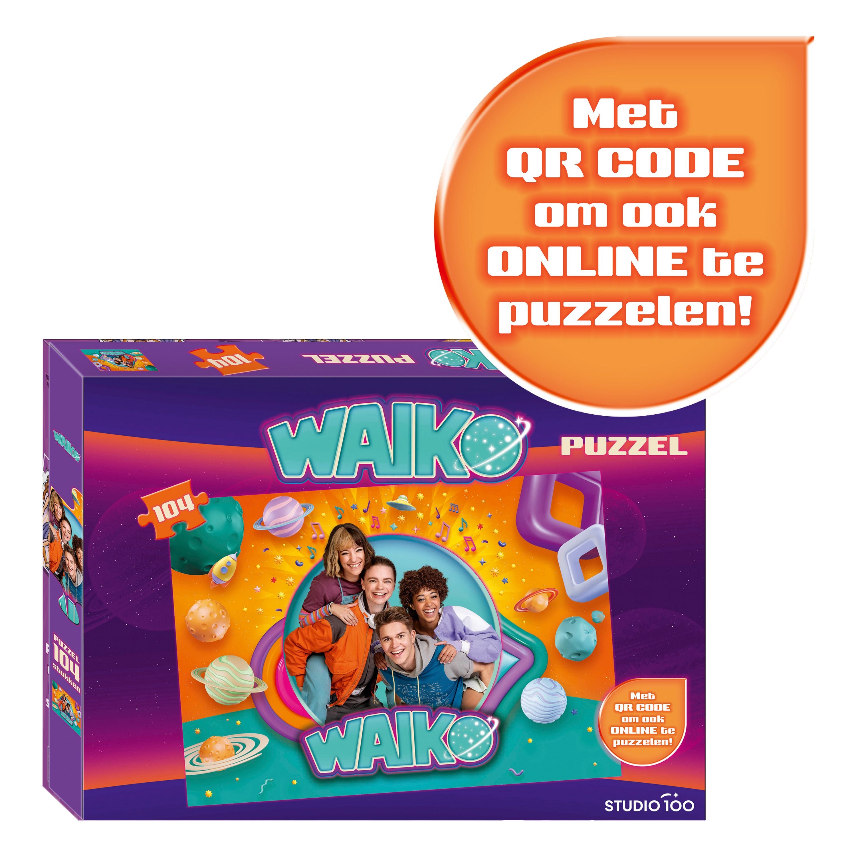 Waiko Puzzel "Met QR-code om ook online te puzzelen" – 104 stukjes