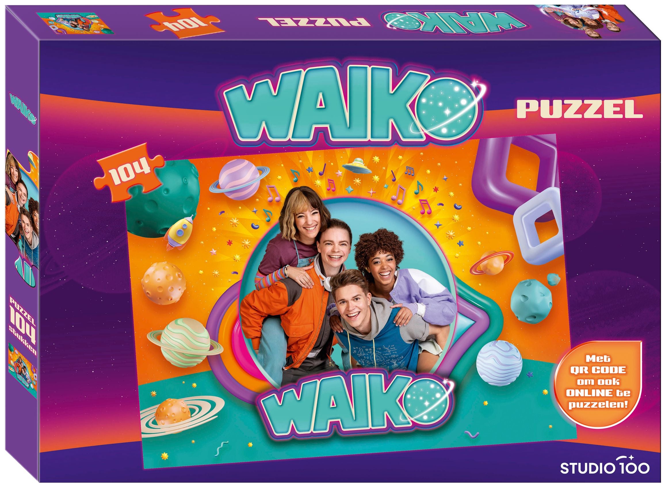 Waiko Puzzel "Met QR-code om ook online te puzzelen" – 104 stukjes