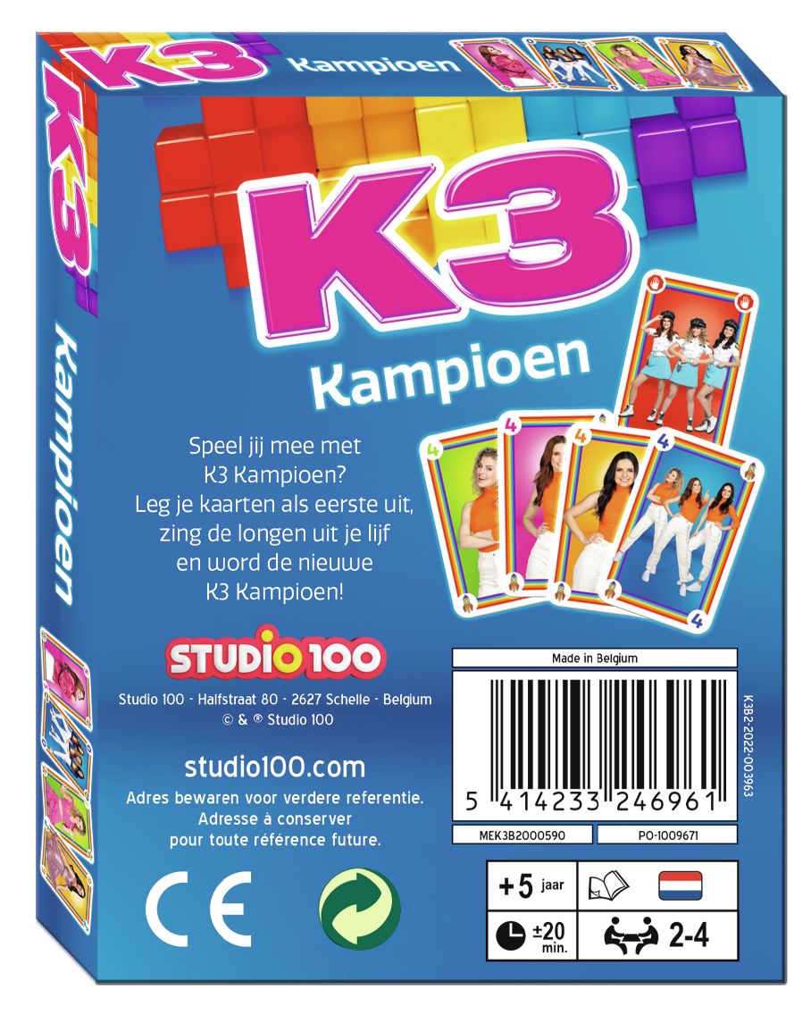 K3 Kaartspel "Kampioen" – 55 kaarten