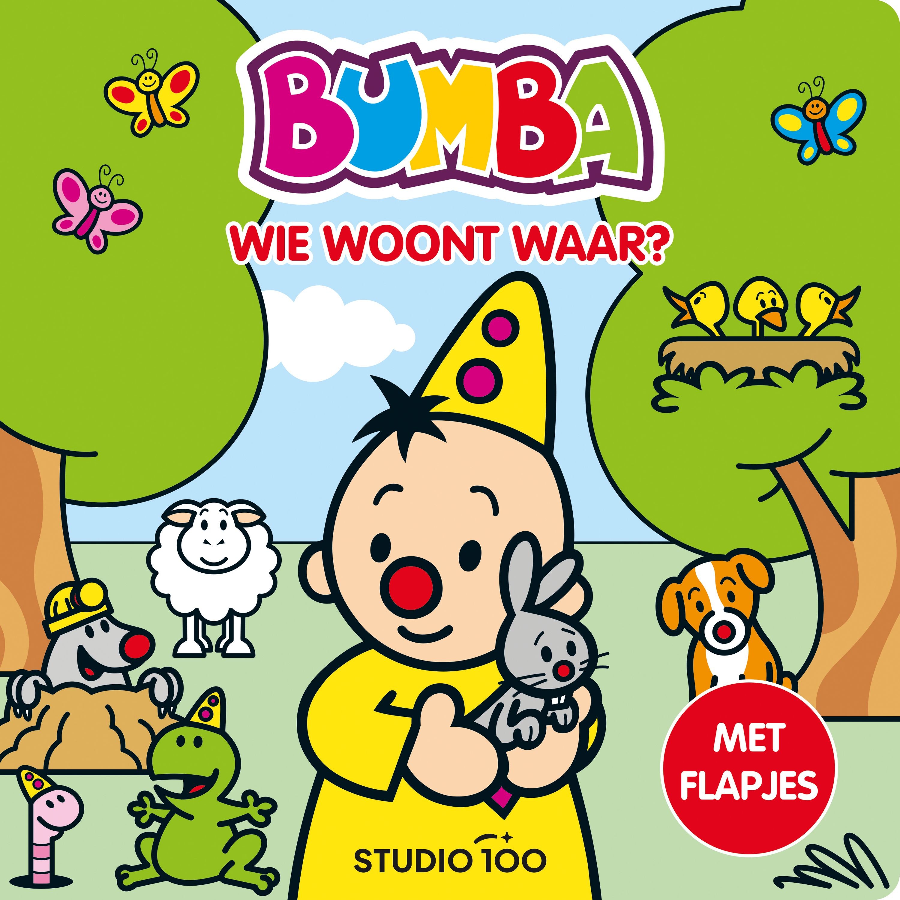 Bumba Kartonboek "Wie woont waar?" - Met flapjes