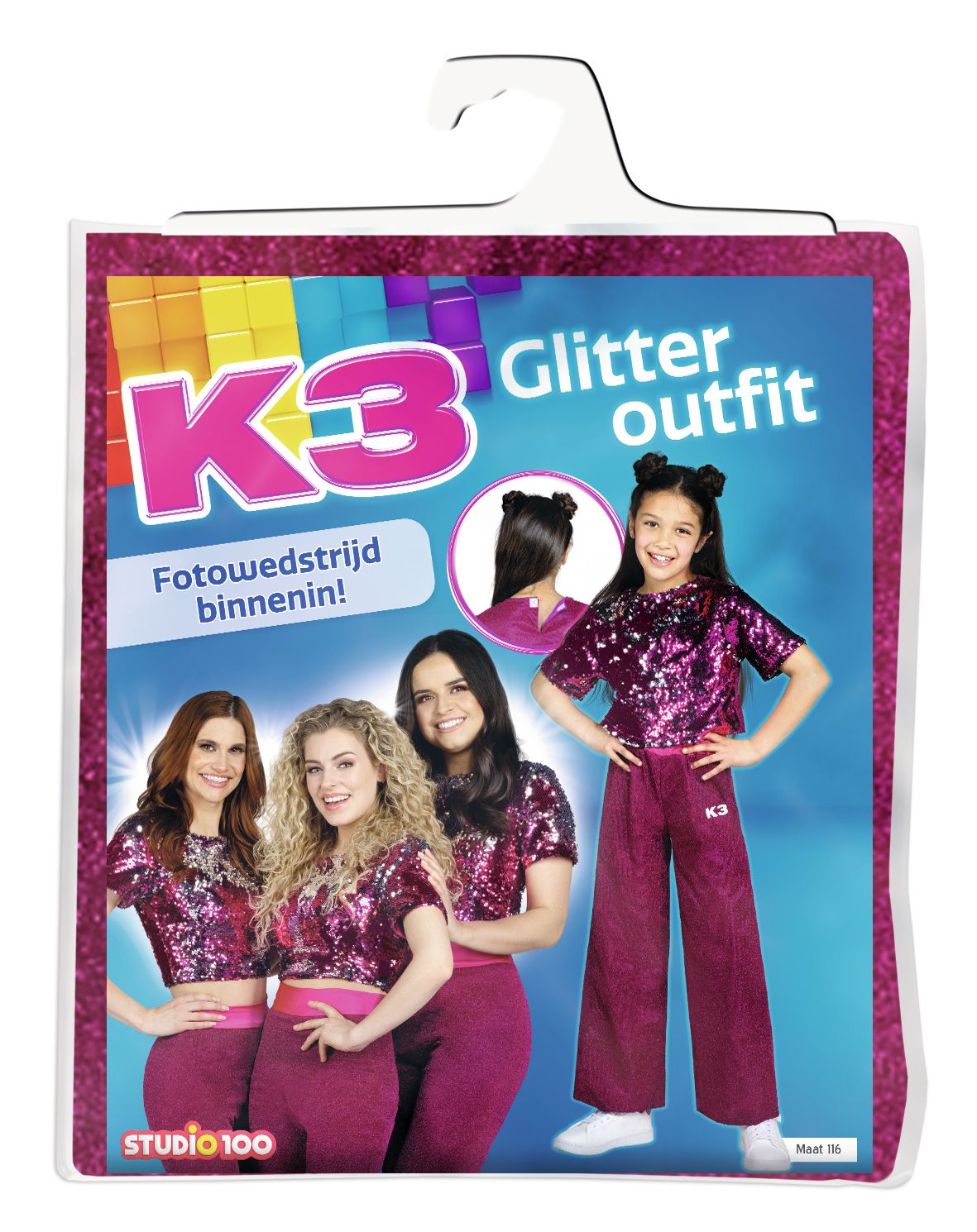 K3 Verkleedkleding Glitteroutfit - Roze