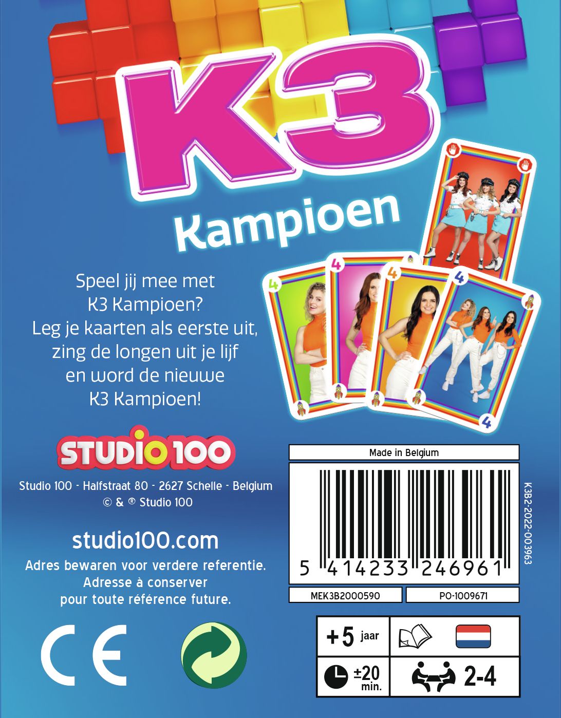 K3 Kaartspel "Kampioen" – 55 kaarten