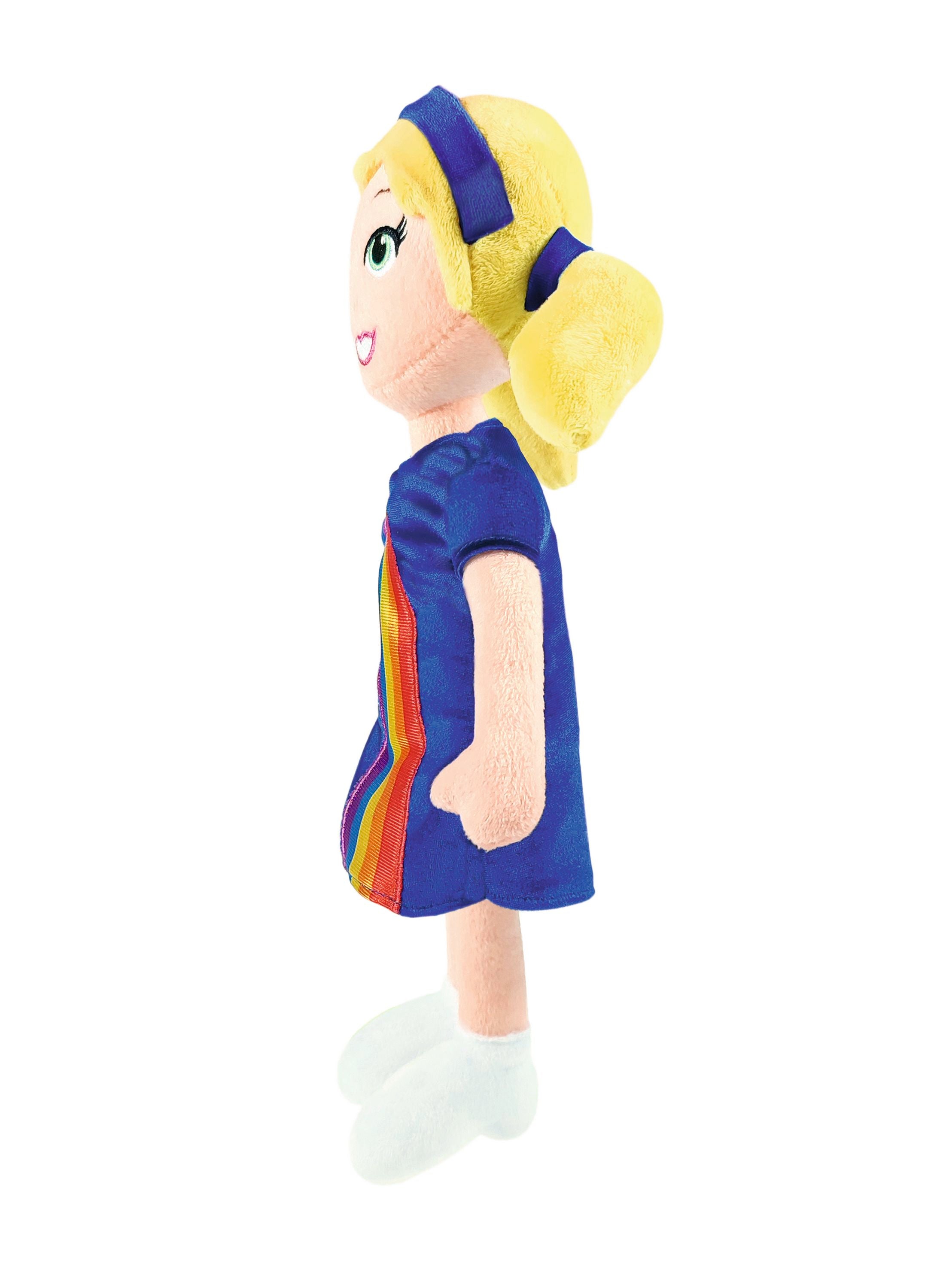 K3 Knuffelpop "Julia Regenboogjurkje" – 30 cm