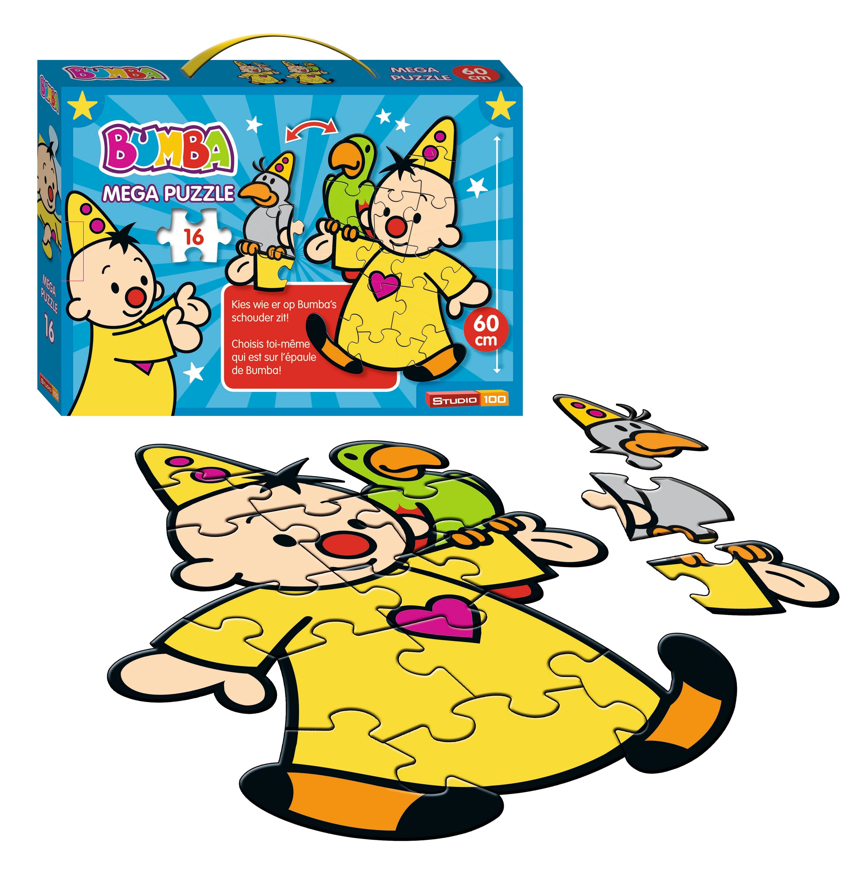 Bumba Mega vloerpuzzel "In koffertje" – 16 stukken – 60 cm