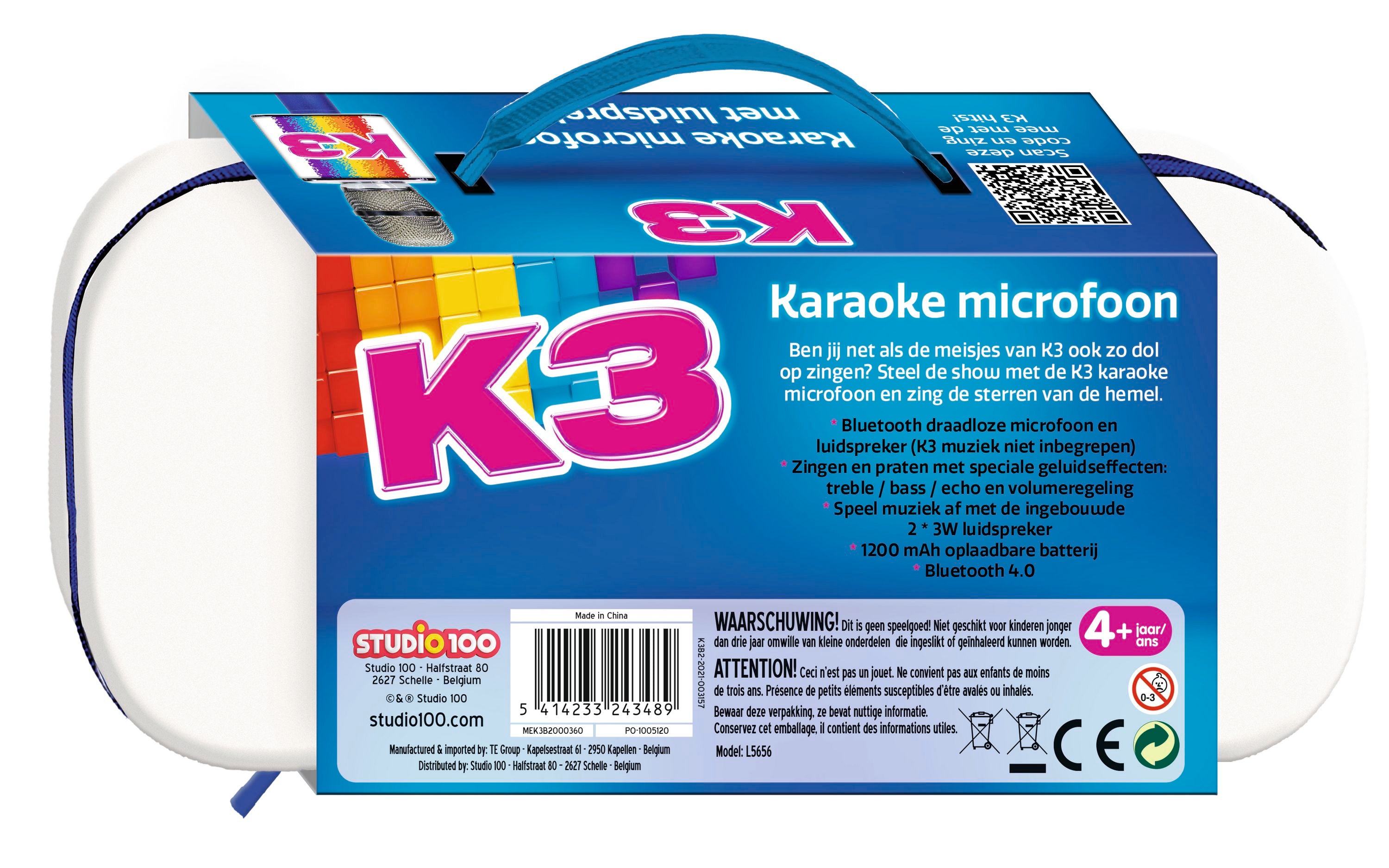 K3 Karaoke-microfoon "Met geluidseffecten en luidspreker"