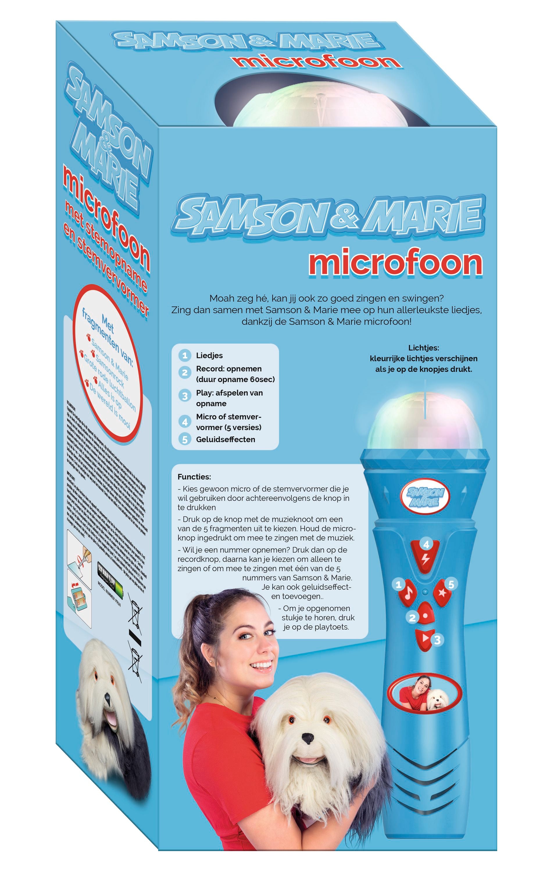 Samson & Marie Microfoon "Met stemopname en stemvervormer"