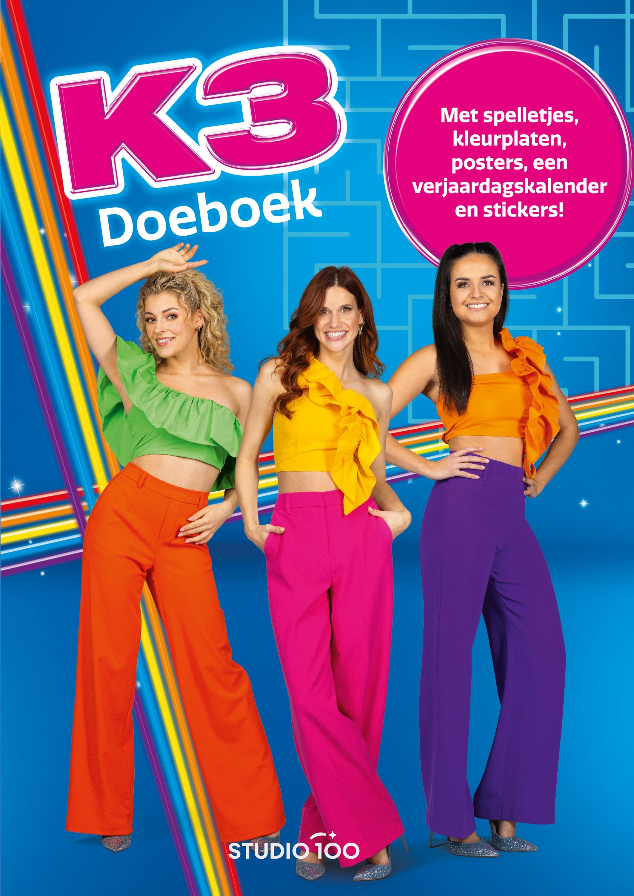 K3 Doeboek "Alle Kleuren" – Met spelletjes/kleurplaten/posters/verjaardagskalender en stickers