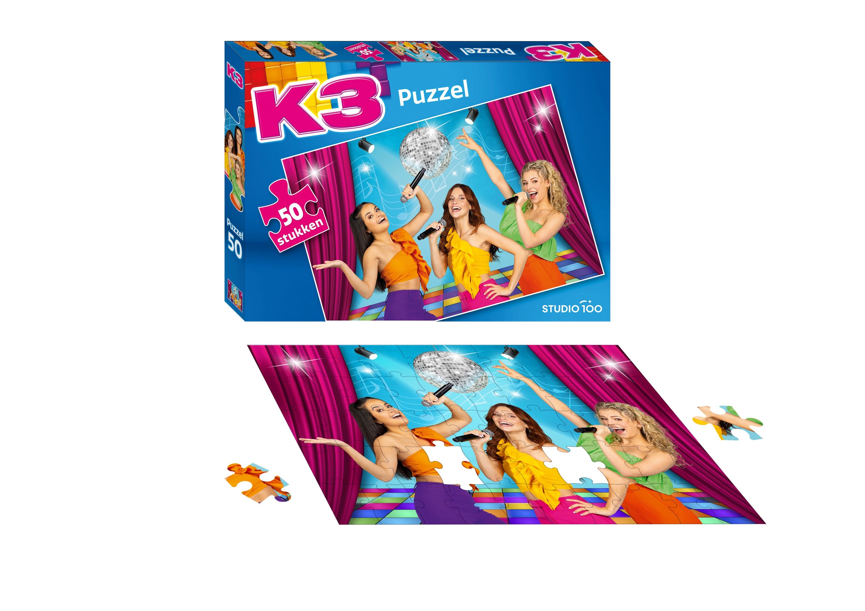 K3 Puzzel "Alle Kleuren" – 50 stukken